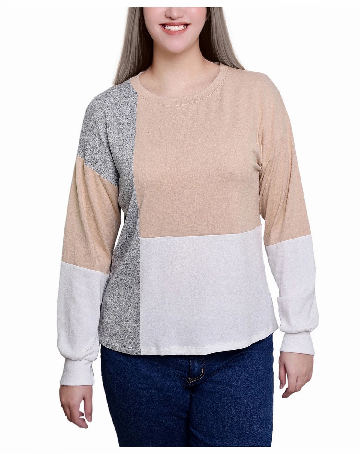 Women's Long Sleeve Colorblocked Top