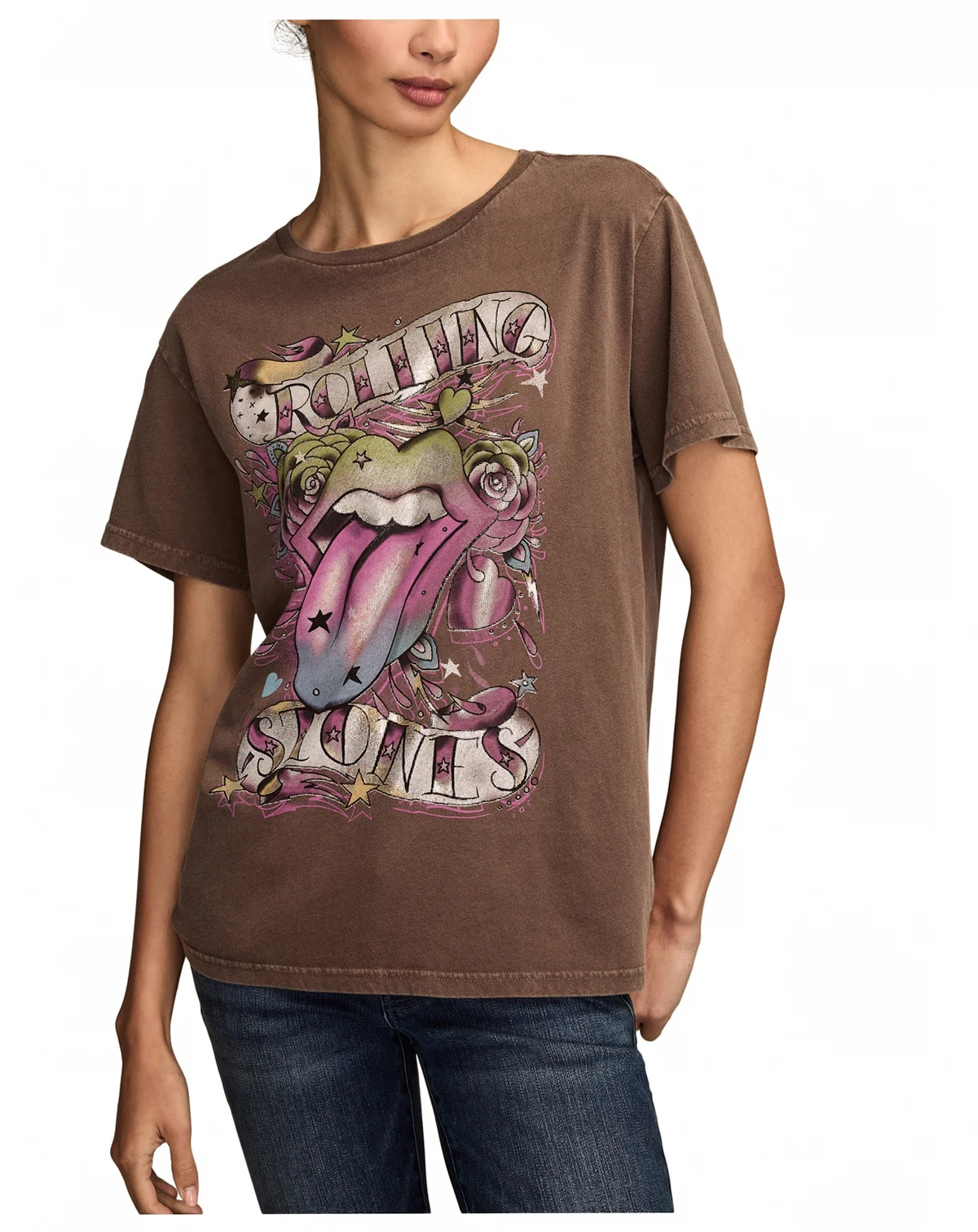 Women's Rolling Stones Tattoo Boyfriend T-shirt