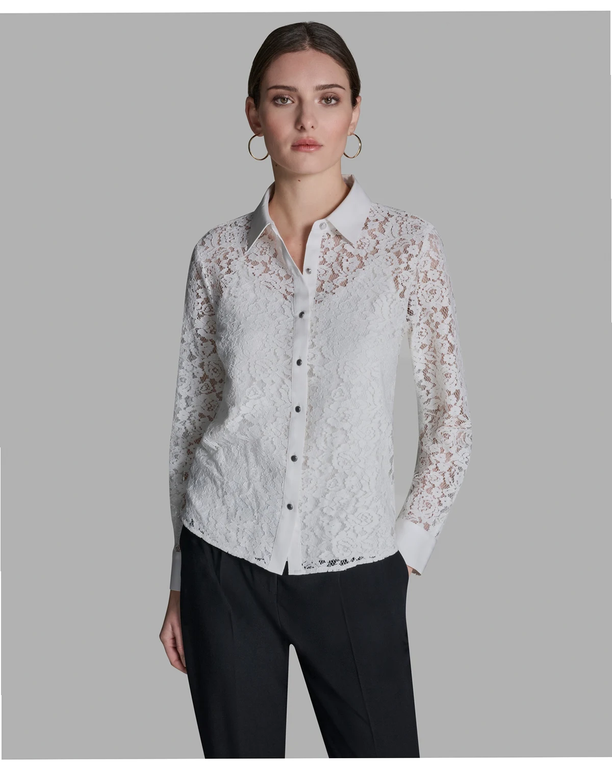 Women's Long-Sleeve Lace Blouse