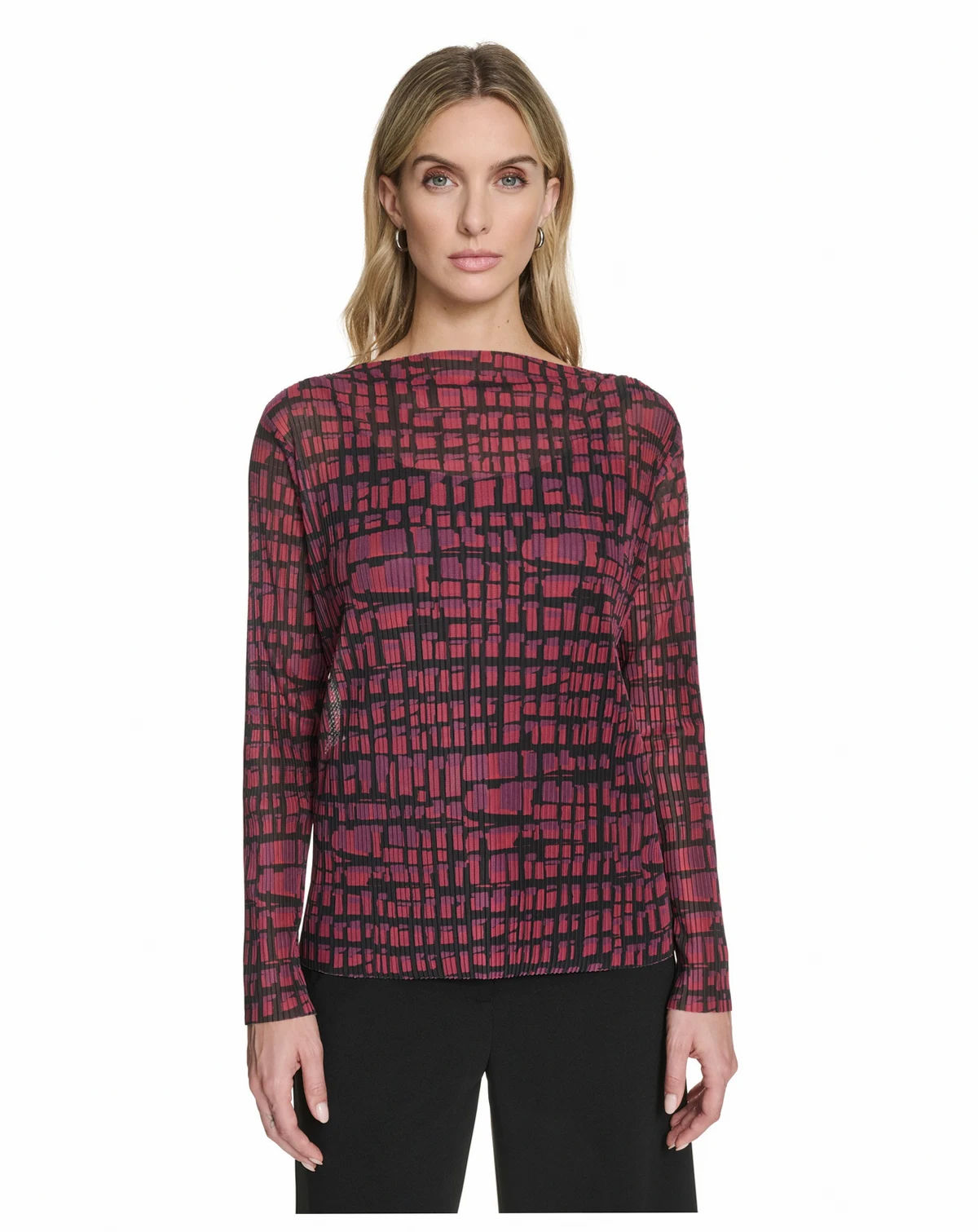 Petite Printed Long Sleeve Top