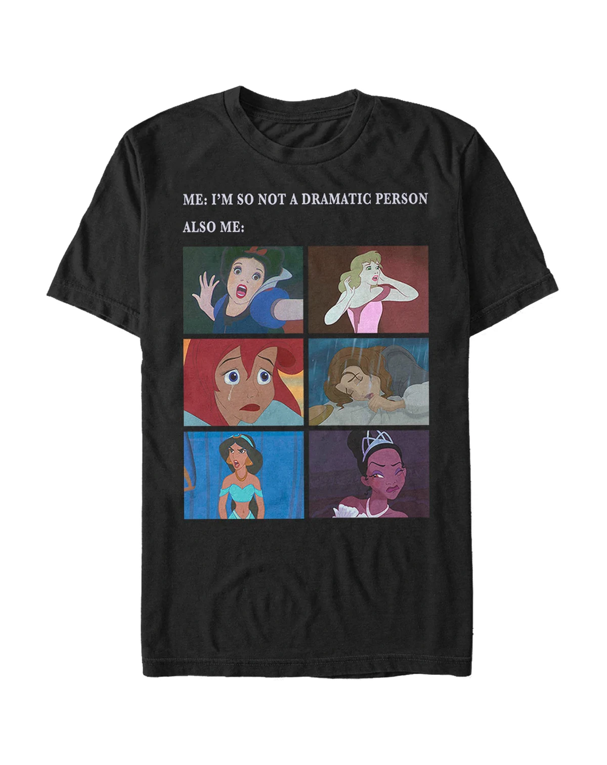 Men's Disney Princess Not Dramatic Meme Panel Short Sleeve T-shirt