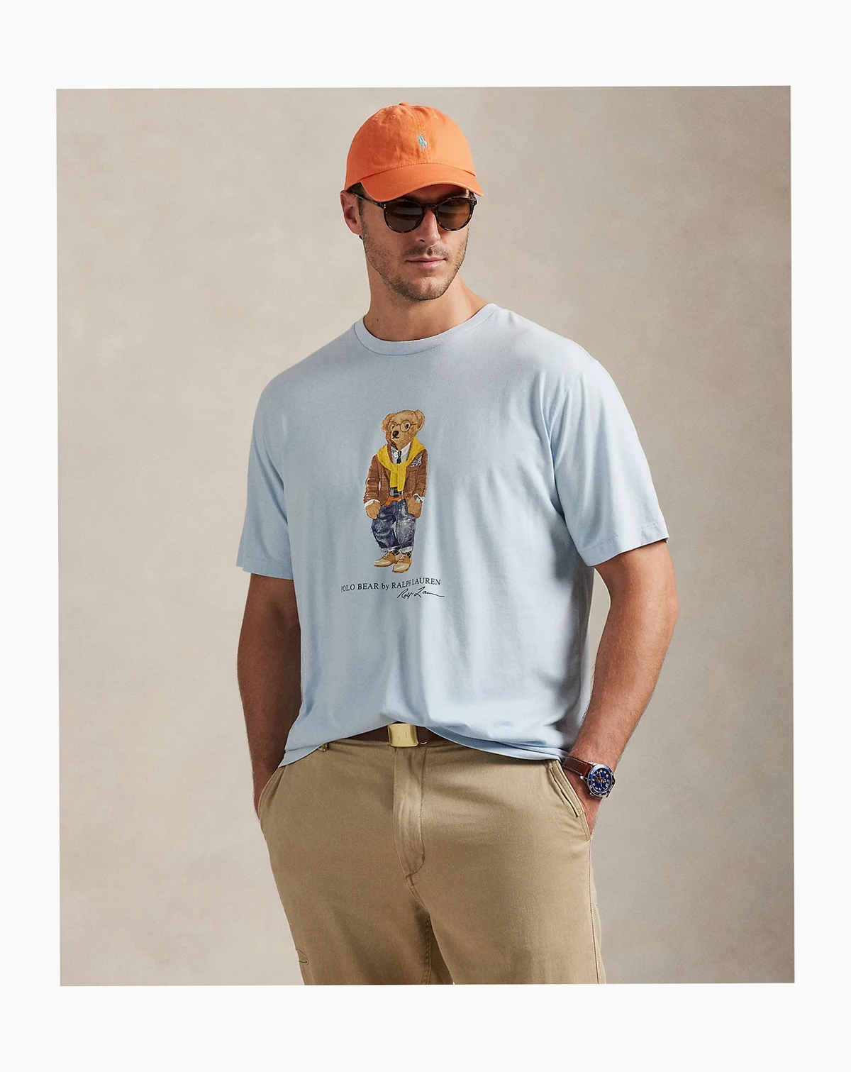 Men's Big & Tall Bear Printed Short Sleeves T-Shirt