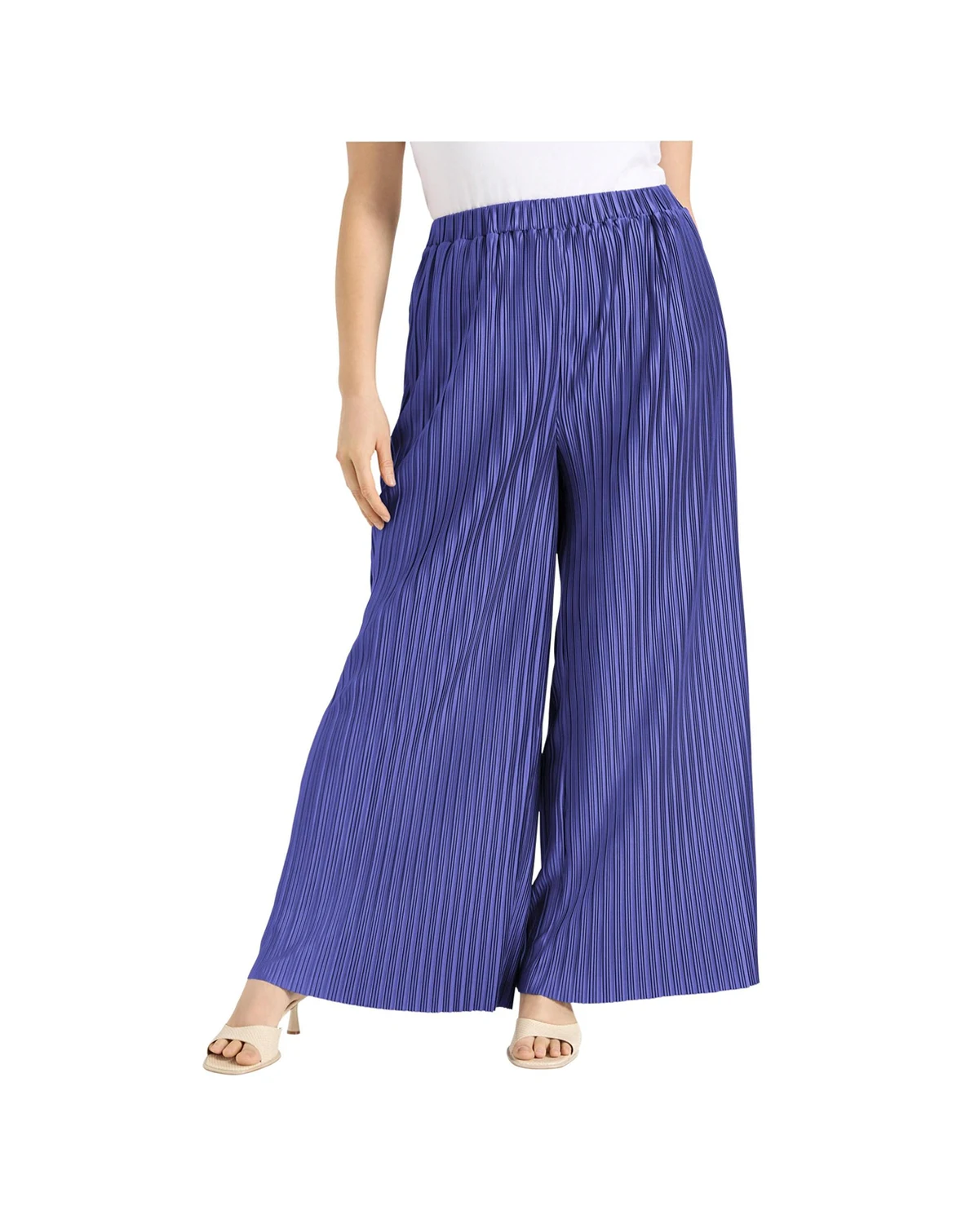 Women's Plisse High-Rise Pants