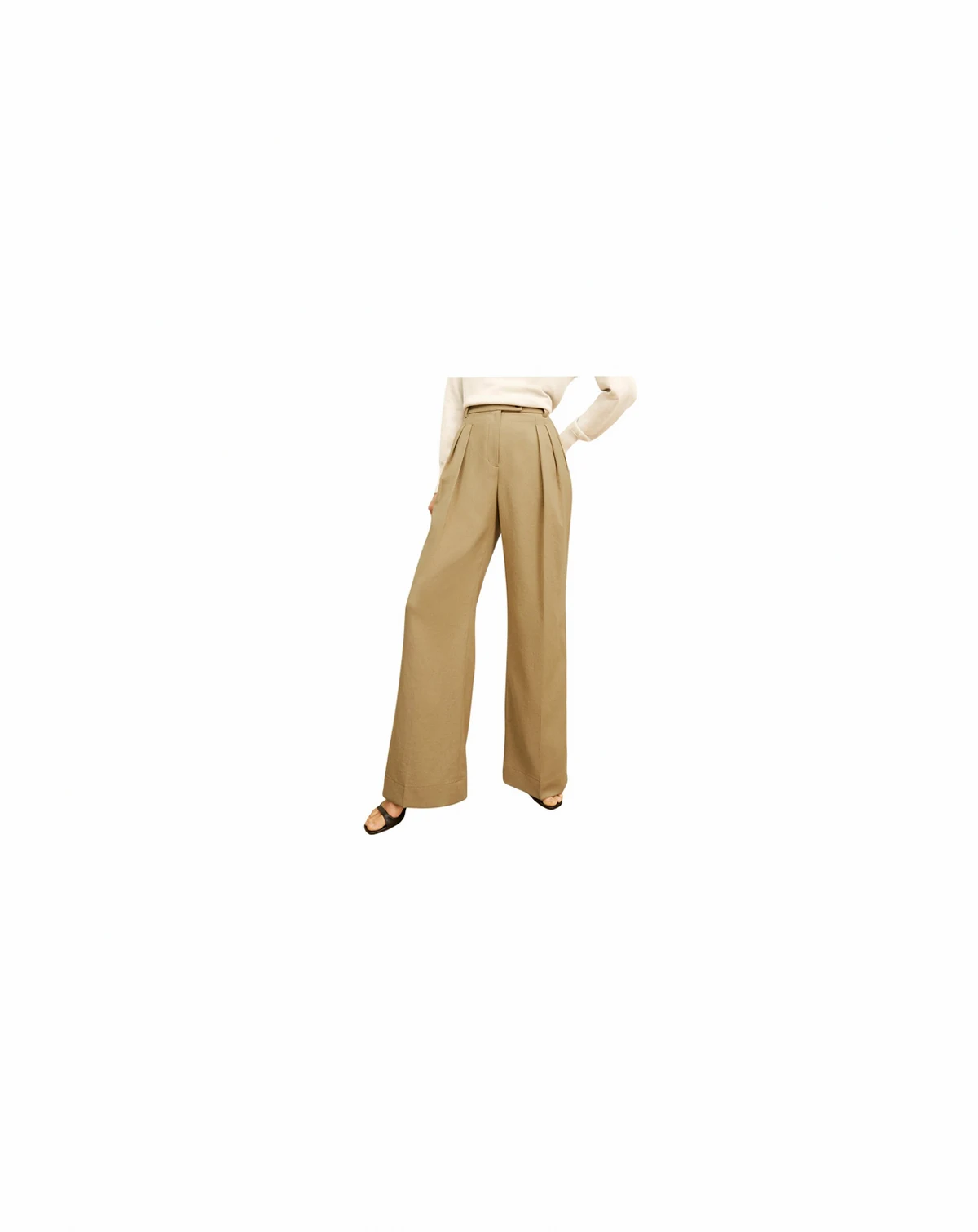 Bia Pleated Trouser - Air Twill