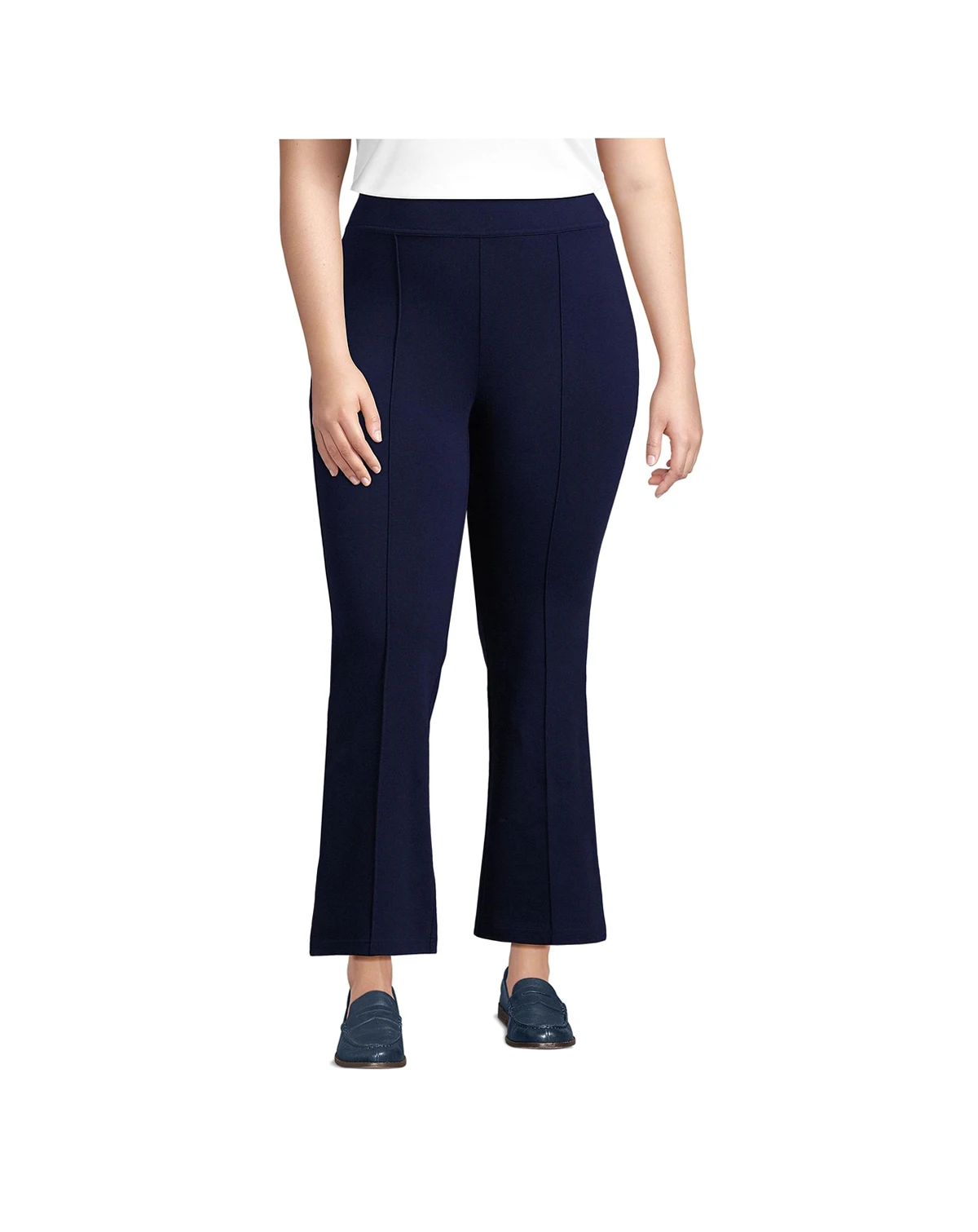 Plus Size Starfish High Rise Kick Flare Crop Pants