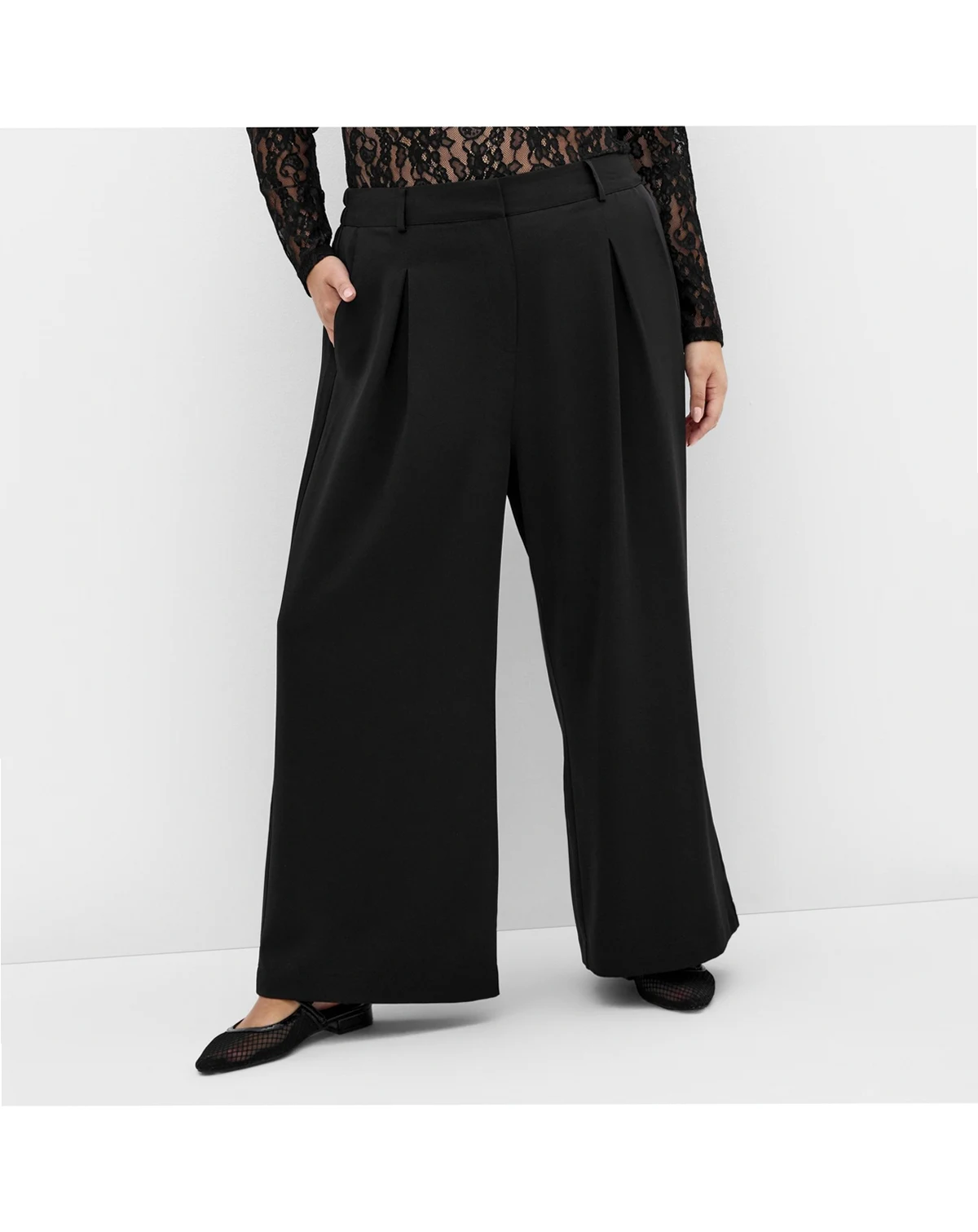 Plus Size Jordan Wide Leg Petite Pant