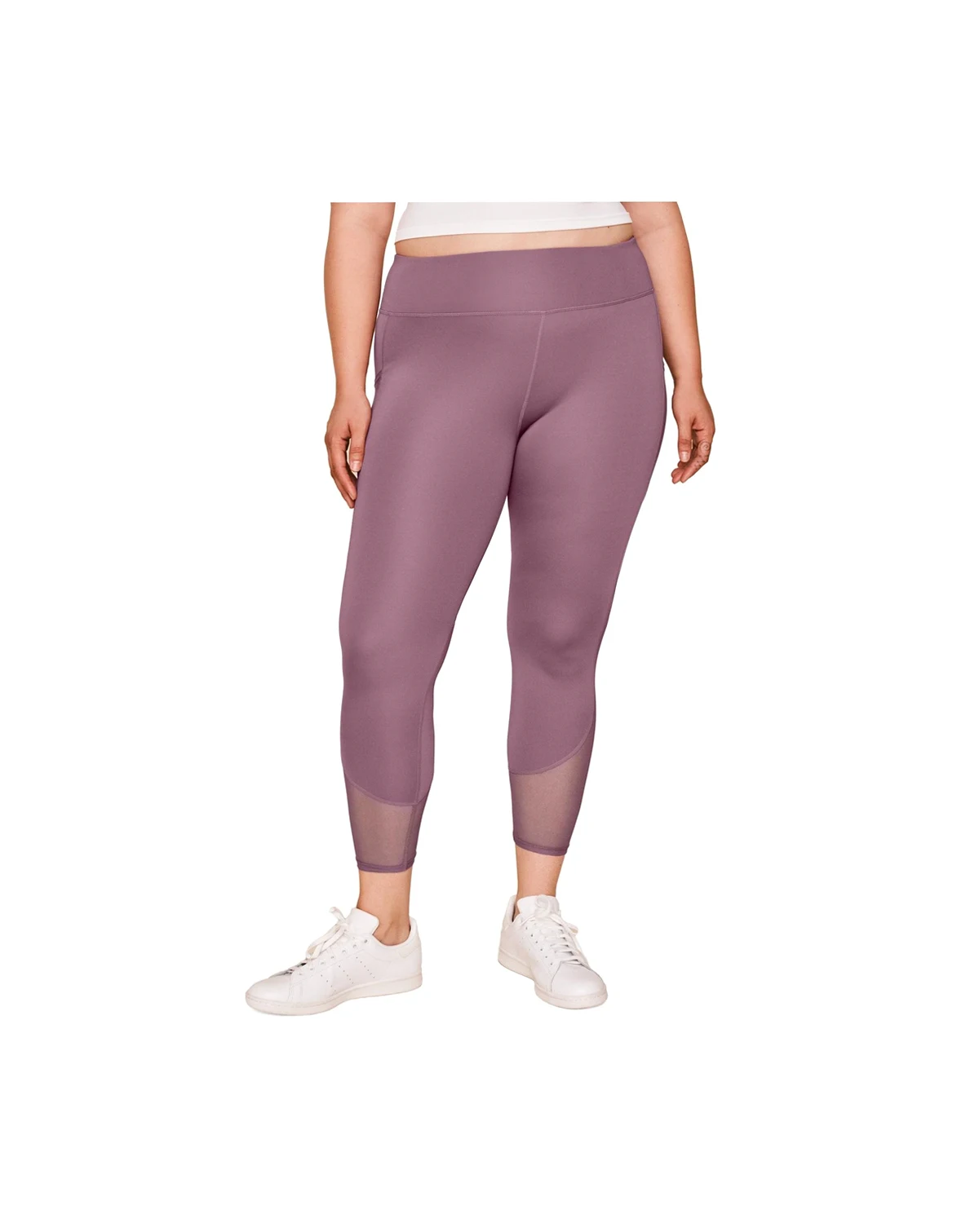 Plus Size Ava Active Legging With Pockets And Mesh Details