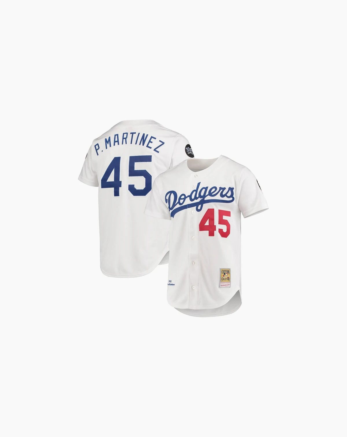 Men's Pedro Martinez White Los Angeles Dodgers 1993 Cooperstown Collection Home Authentic Jersey