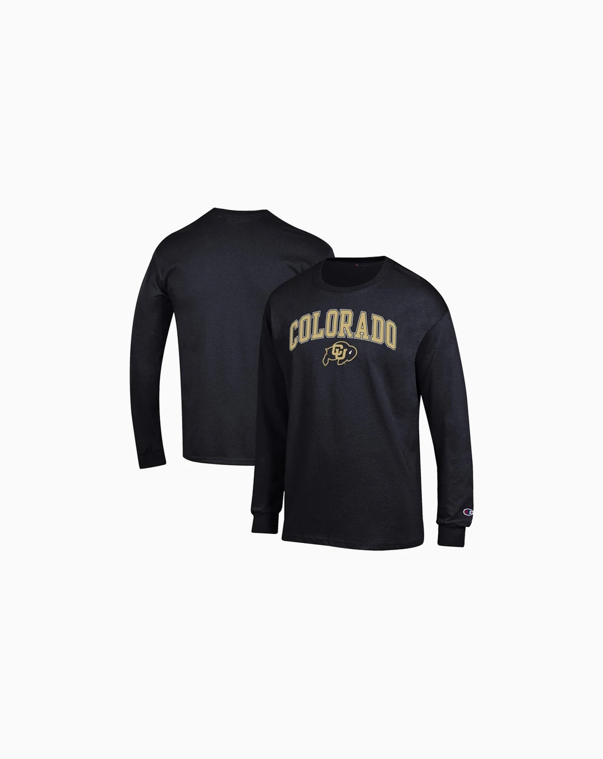 Men's Black Colorado Buffaloes Arch Over Logo Long Sleeve T-Shirt