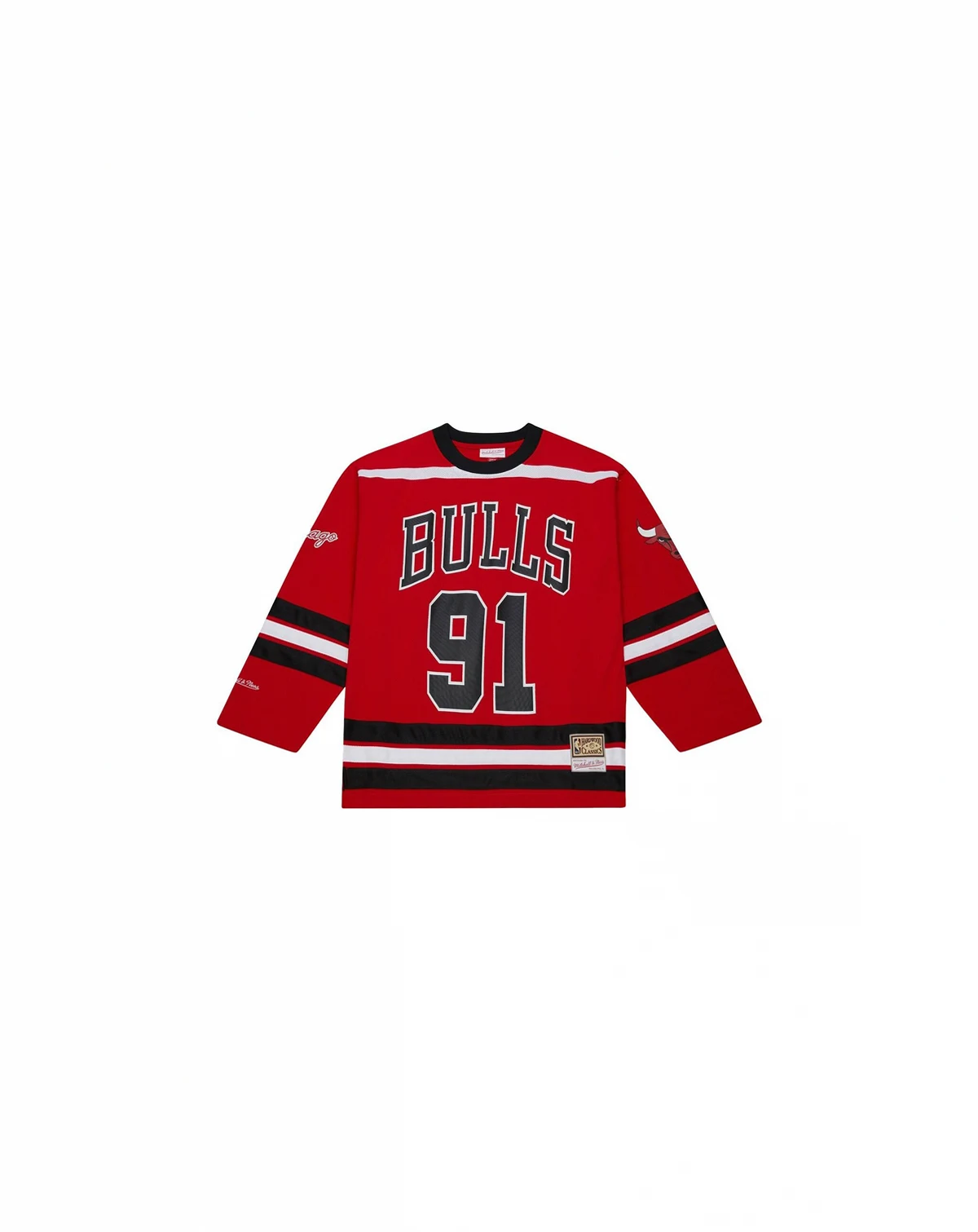 Men's and Women's Dennis Rodman Red Chicago Bulls Maxed Out Fashion Hockey Jersey