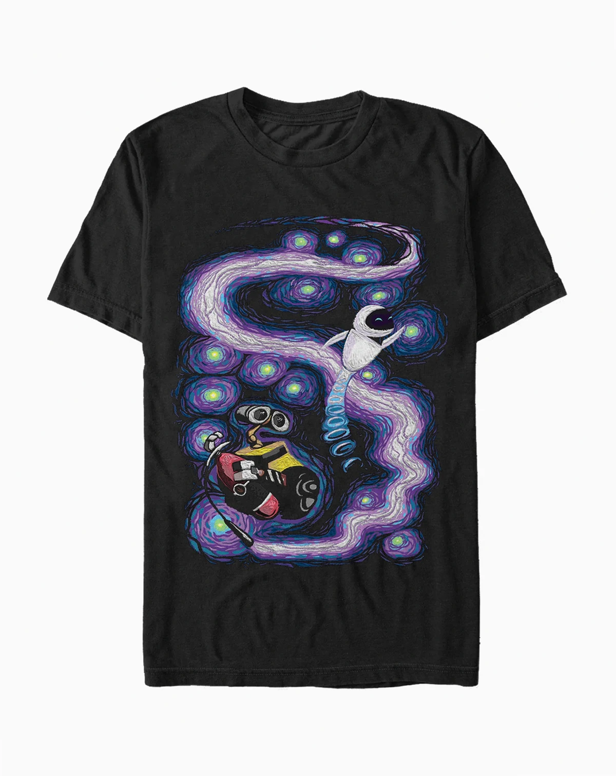 Disney Pixar Men's Starry Night Dancing in Space Short Sleeve T-Shirt