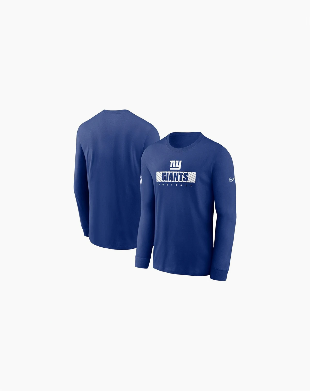 Men's Royal New York Giants Sideline Performance Long Sleeve T-Shirt