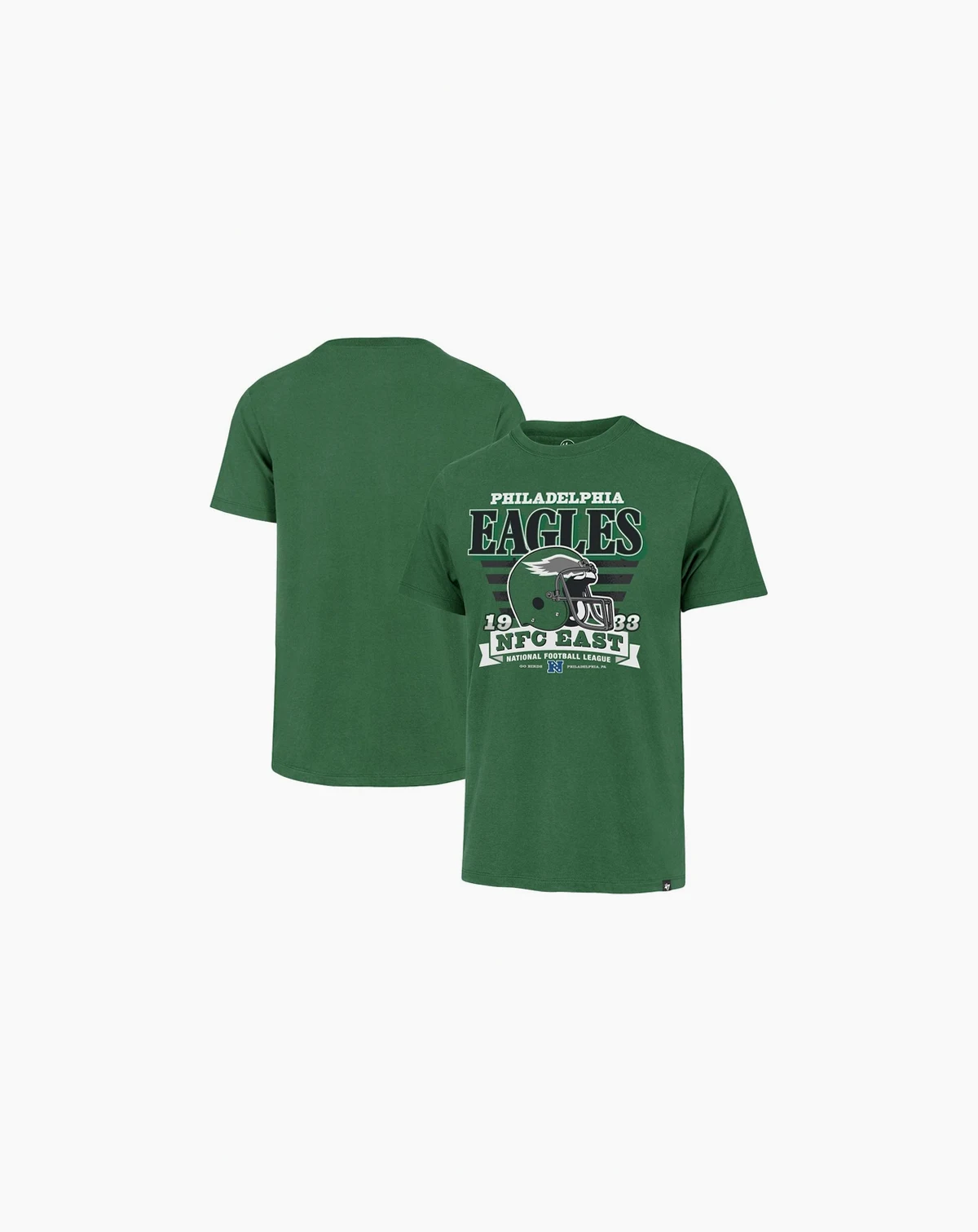 Men's Kelly Green Philadelphia Eagles Stripe Splash Franklin Throwback T-Shirt