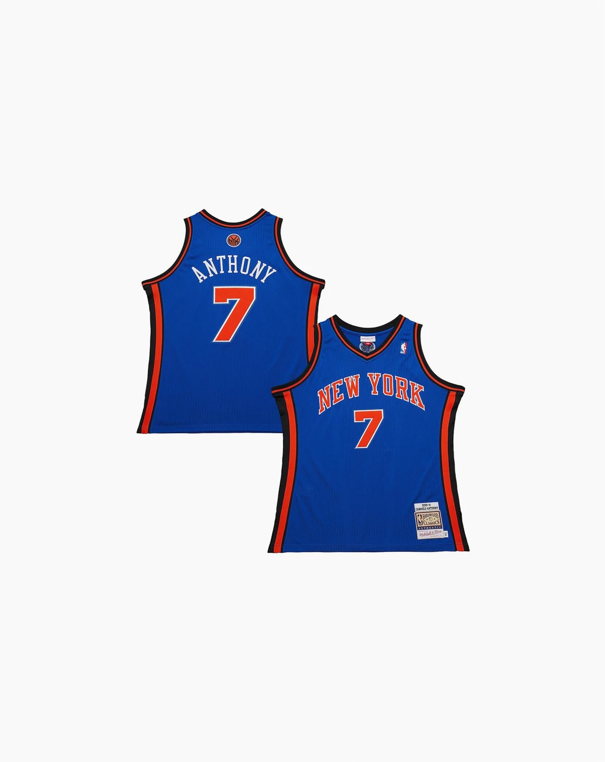 Men's Carmelo Anthony Royal New York Knicks 2010/11 Hardwood Classics Authentic Jersey