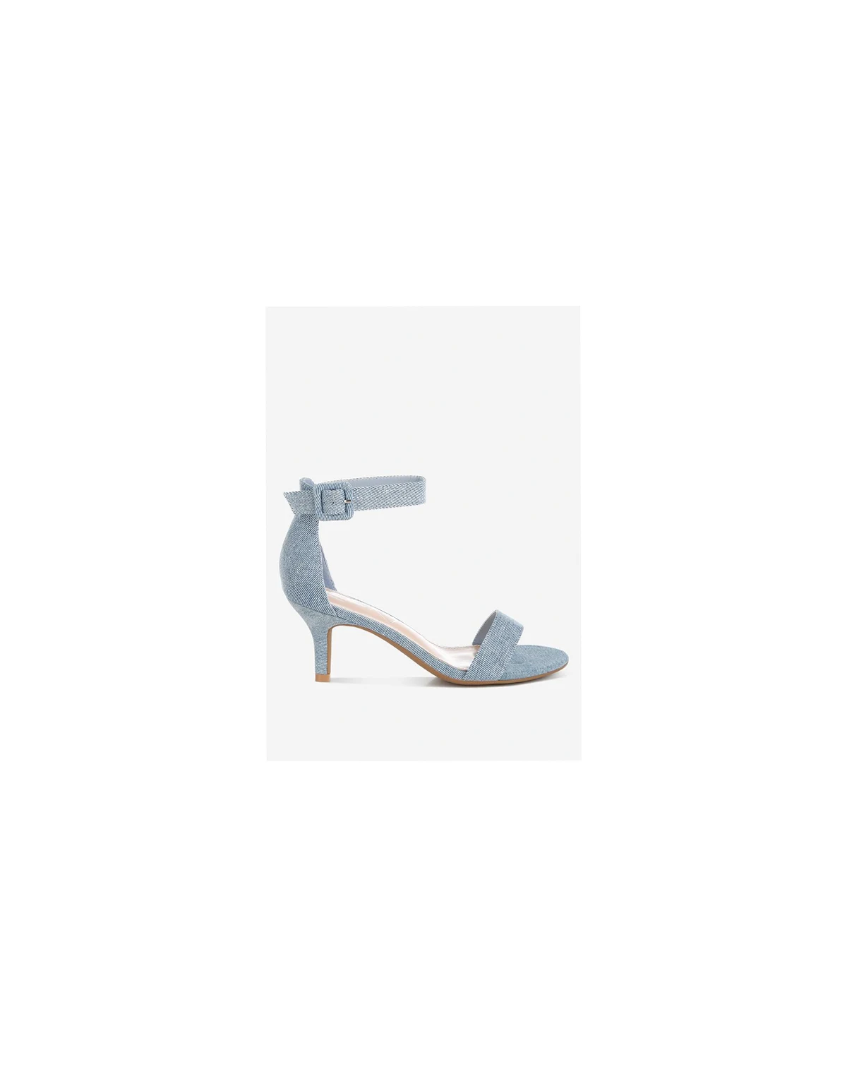 Womens Ozula Denim Kitten Heel Sandals