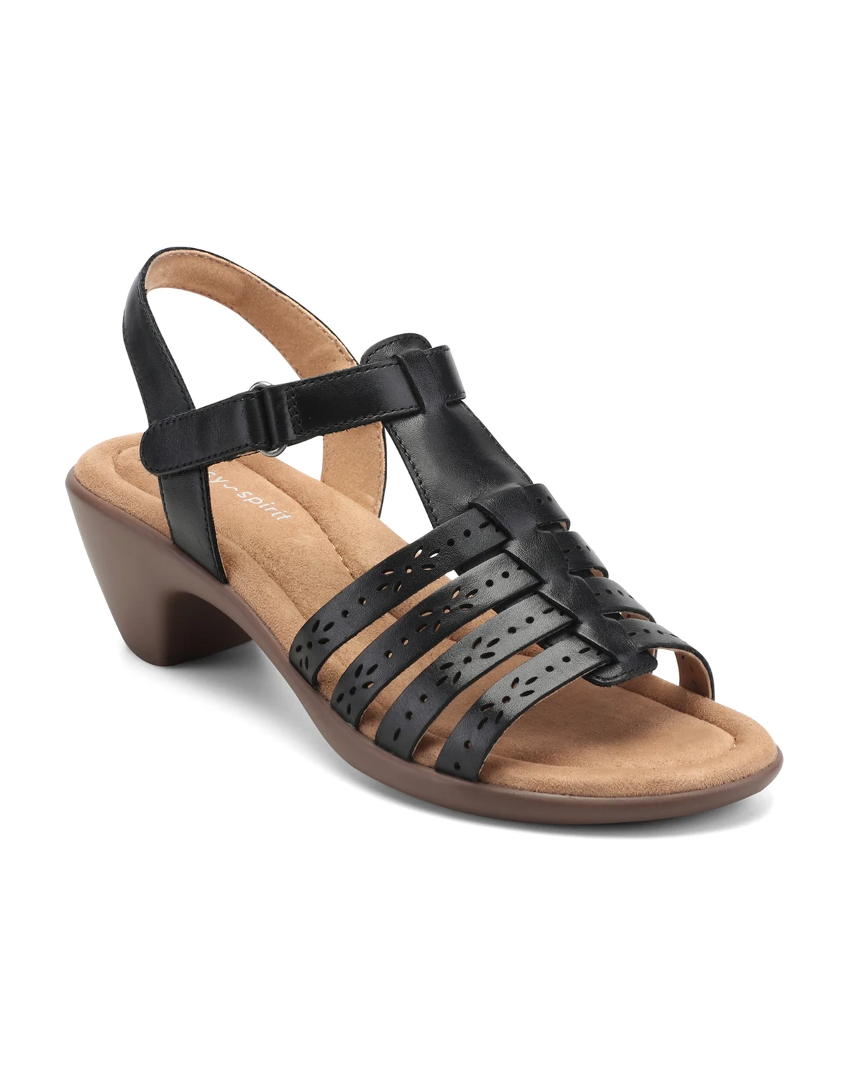 Women's Cortney Leather Strappy Sculpted Block Heel Sandals