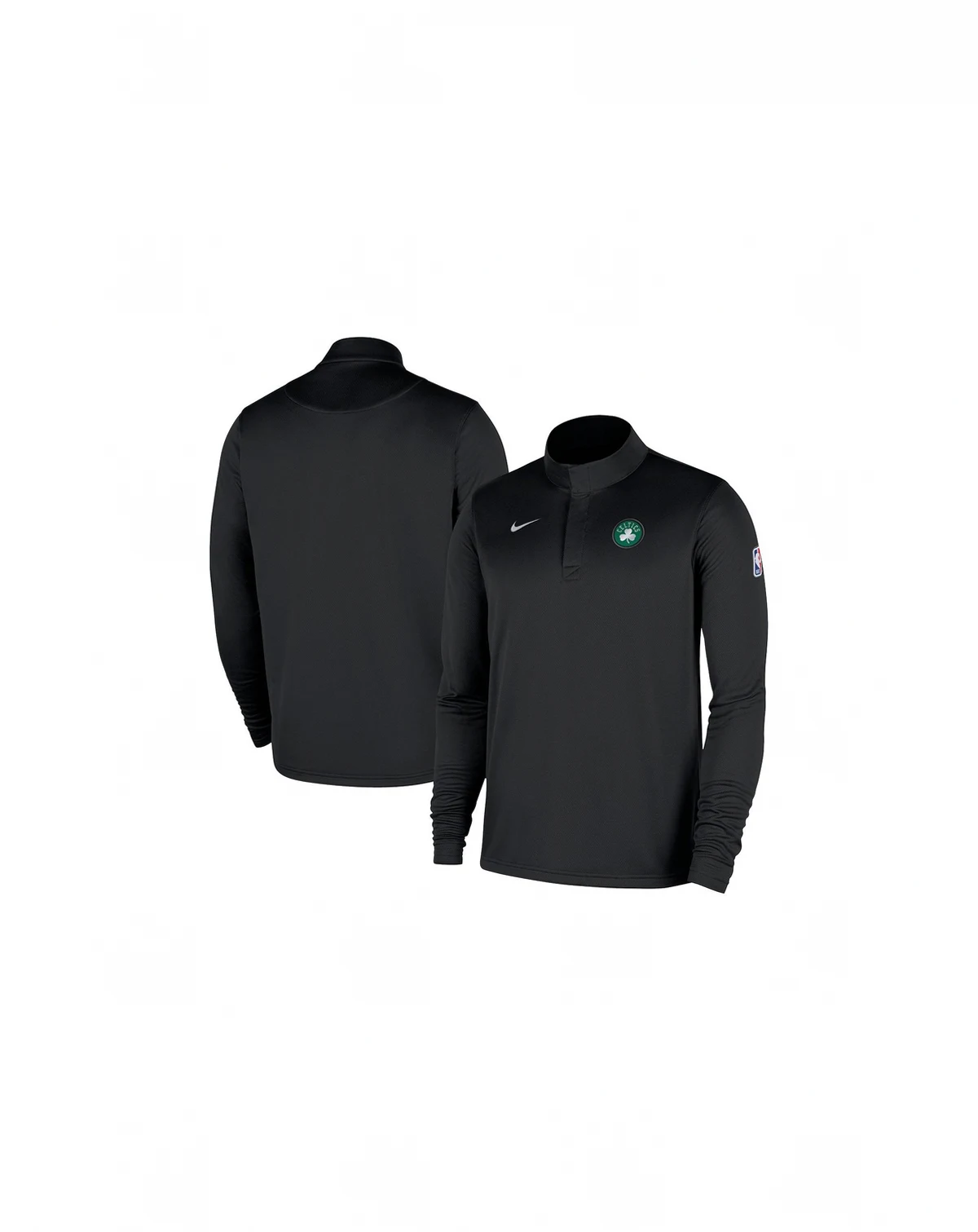 Men's Black Boston Celtics 2025/26 Authentic Coaches Quarter-Zip Pullover Jacket
