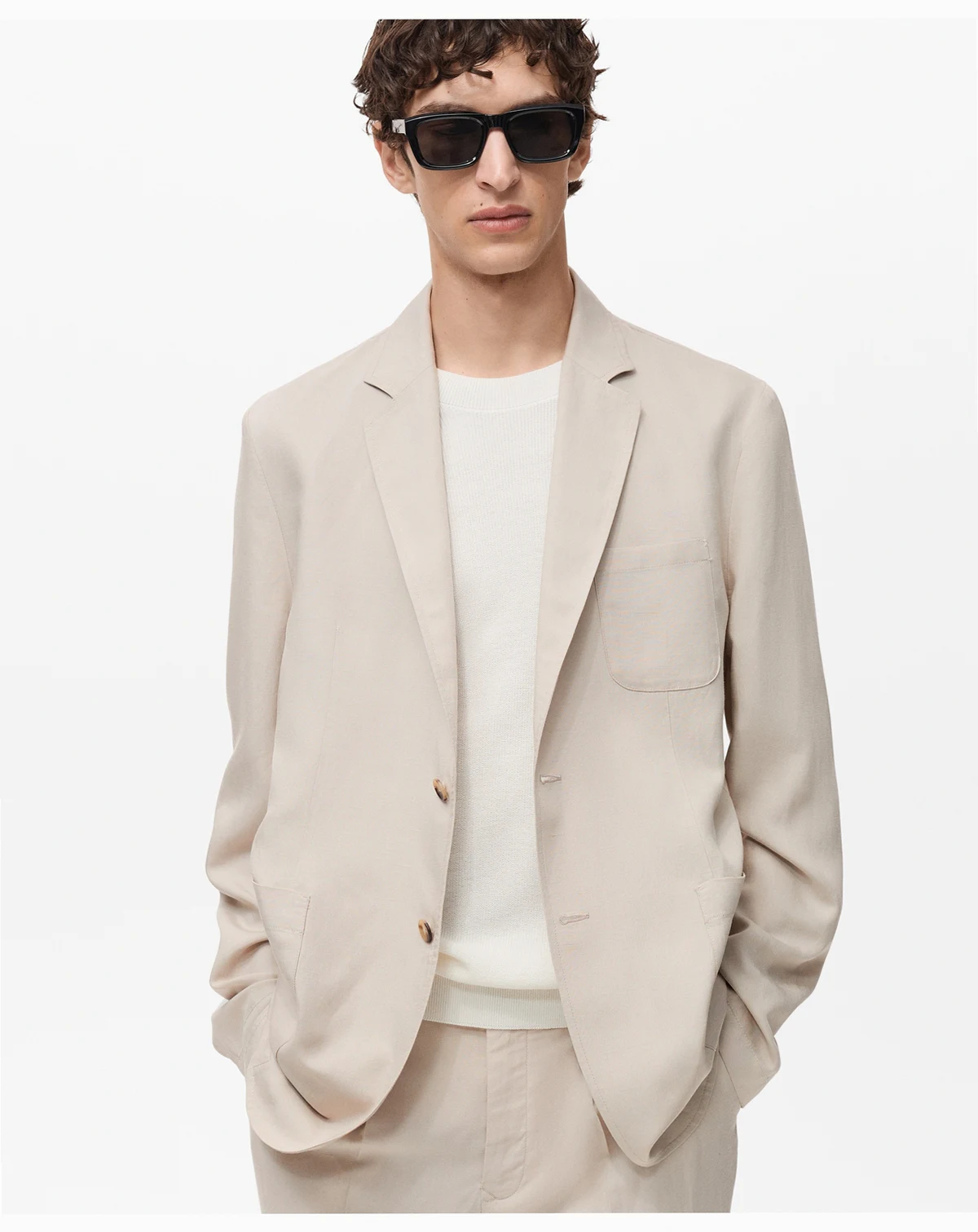 Men's Slim-Fit Linen Jacket