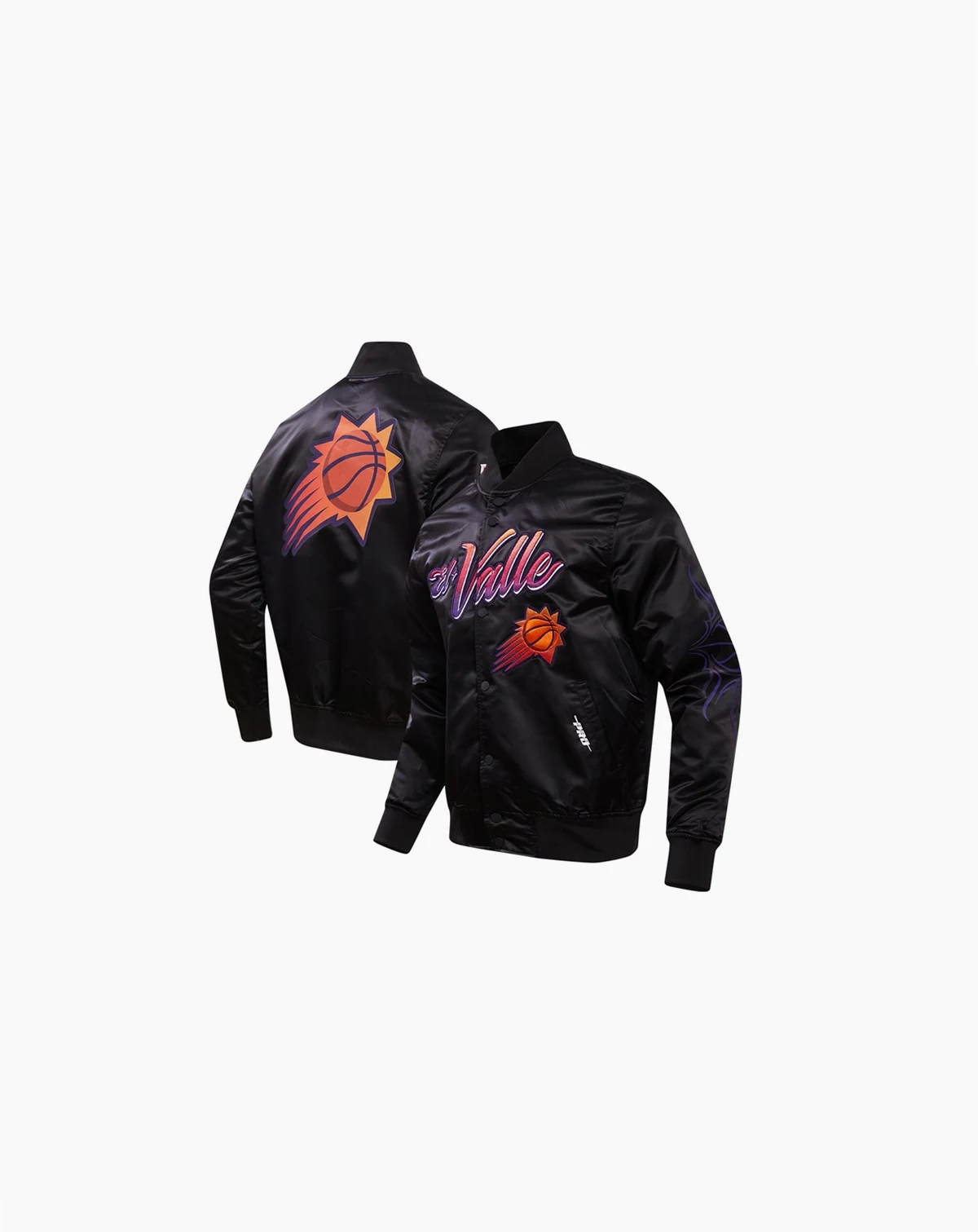 Men's Black Phoenix Suns 2023/24 City Edition Satin Full-Snap Jacket