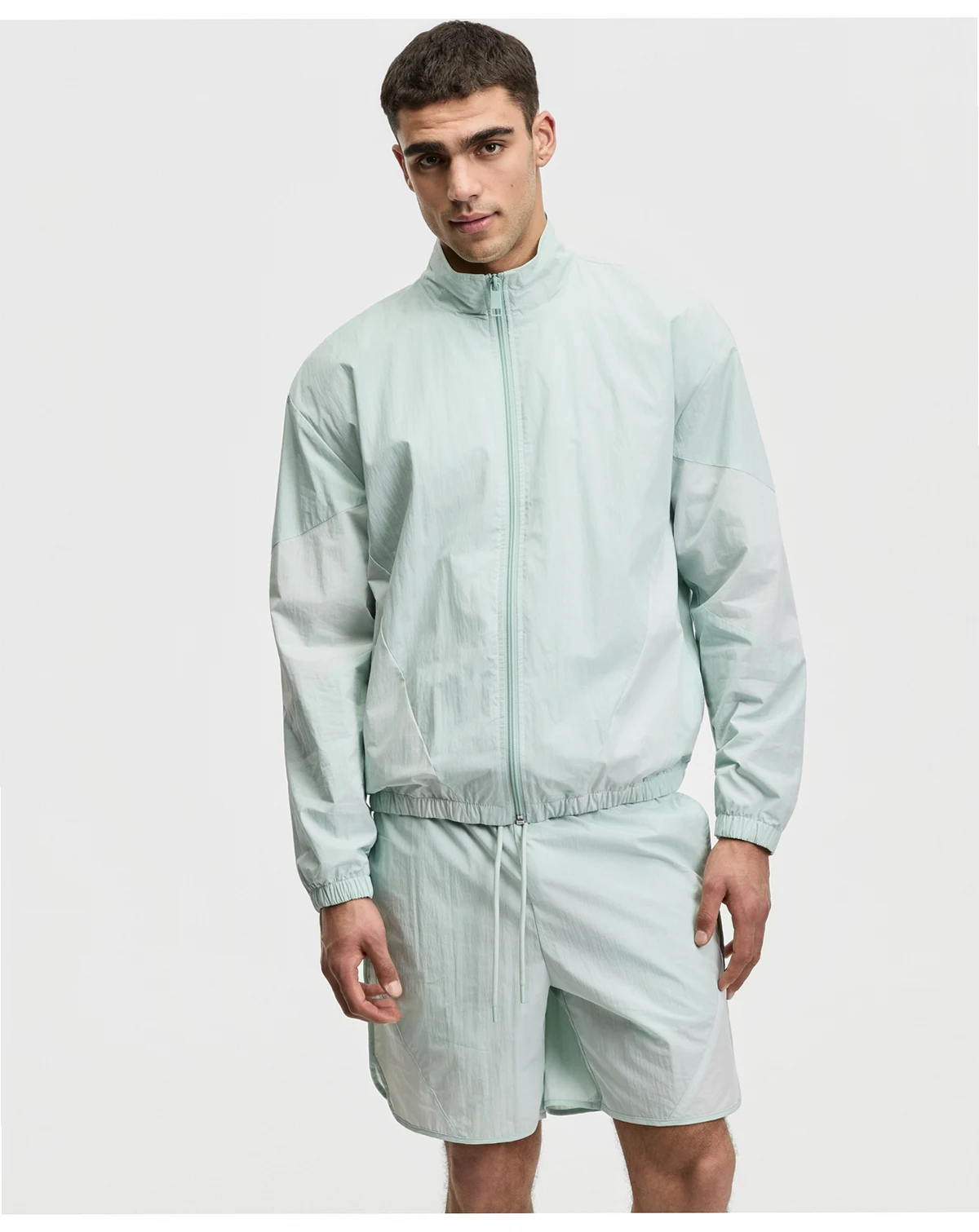 Men's Relaxed-Fit Color Blocked Track Jacket, Macy's Exclusive