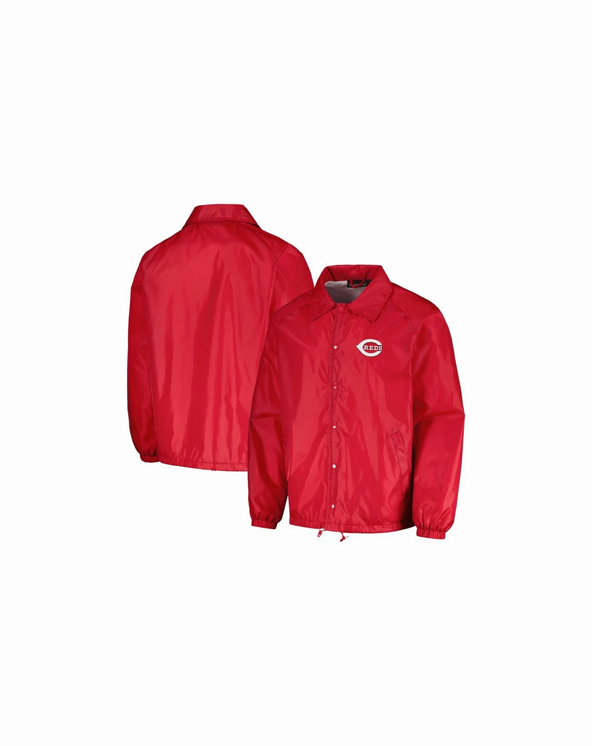 Men's Red Cincinnati Reds Coach's Raglan Full-Snap Windbreaker Jacket