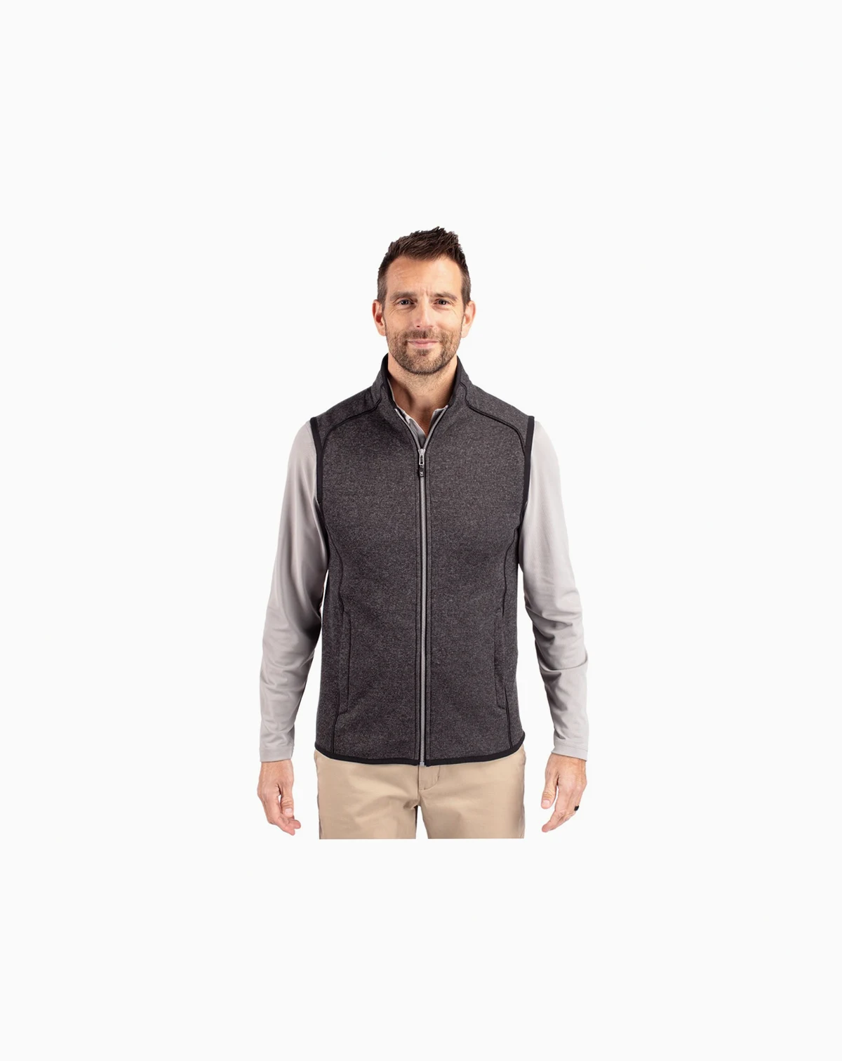 Men's Mainsail Sweater-Knit Full Zip Vest
