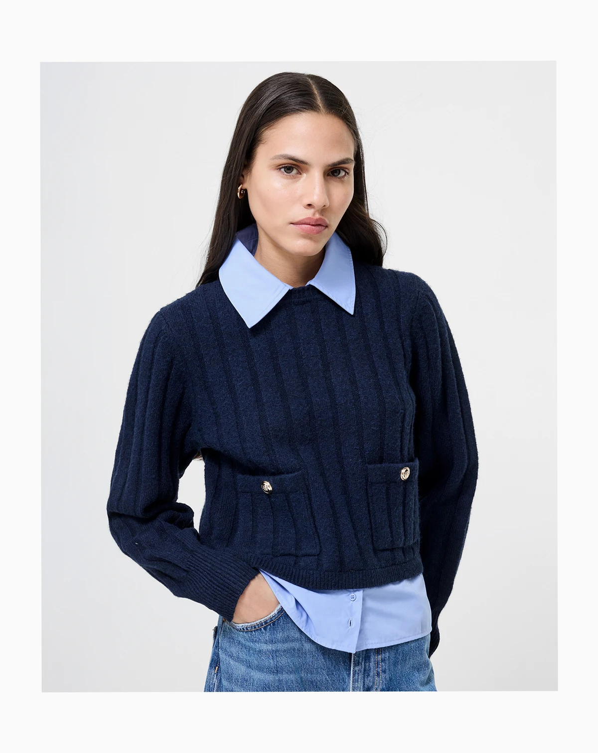 Ellie Knit Collared Pullover