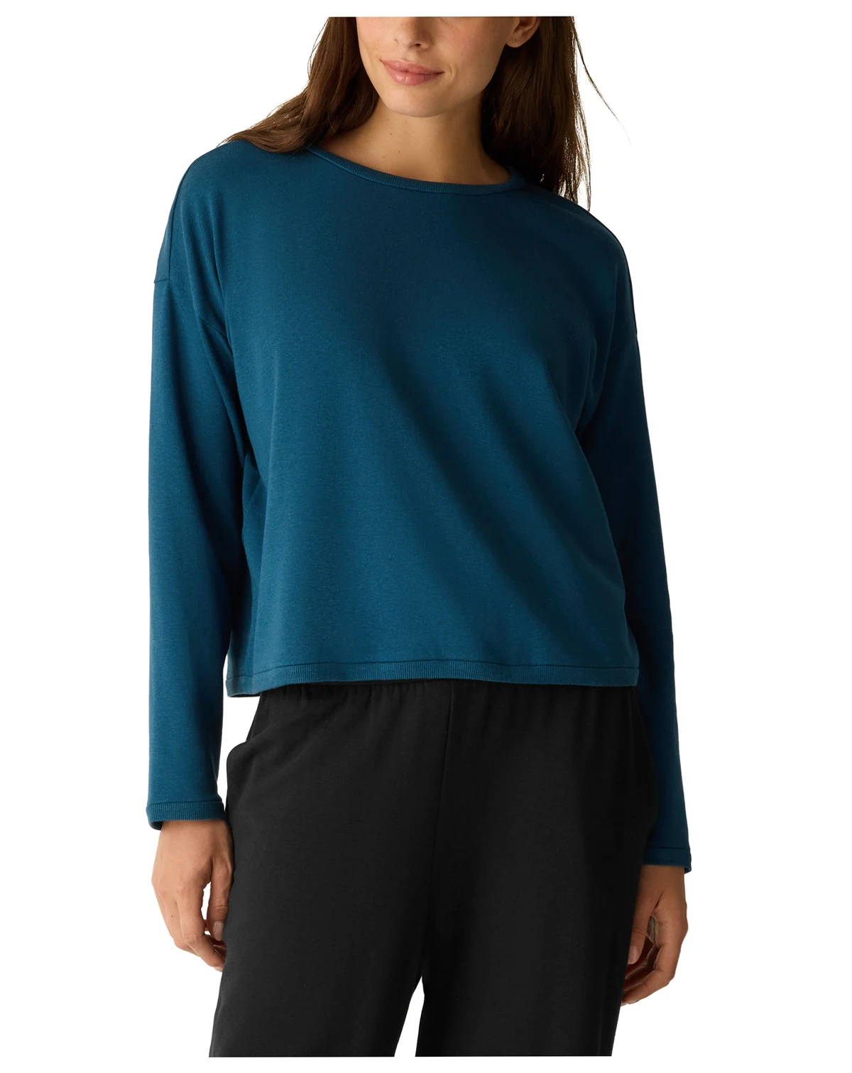 Women's Round Neck Cropped Box Top