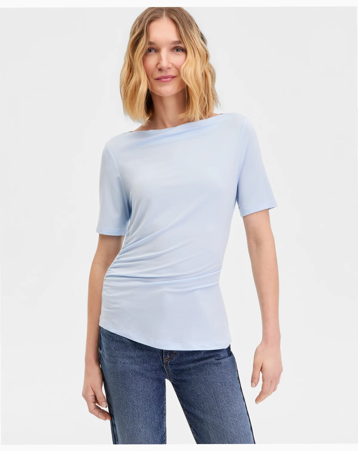 Women's Luxe-Layering Jersey Boat-Neck Short-Sleeve Top, Macy's Exclusive