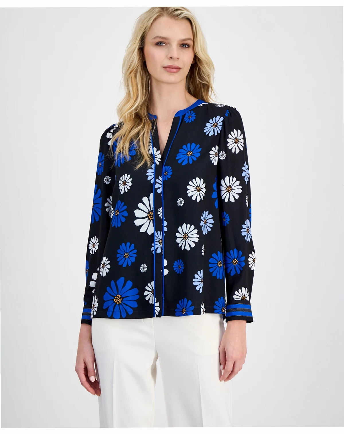 Women's Printed Button-Front Shirt