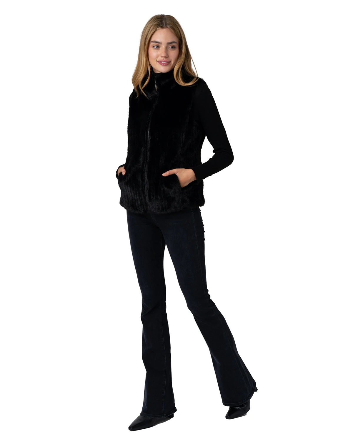 Women's Reversible Faux Fur Vest