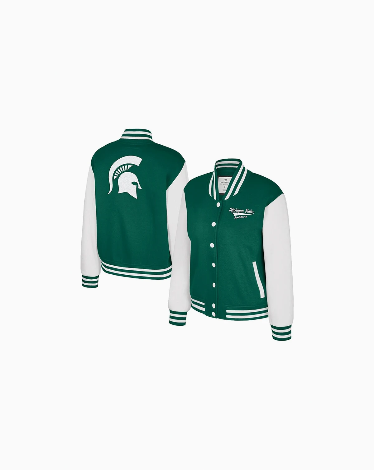 Women's Green Michigan State Spartans French Baguette Full Snap Fleece Jacket