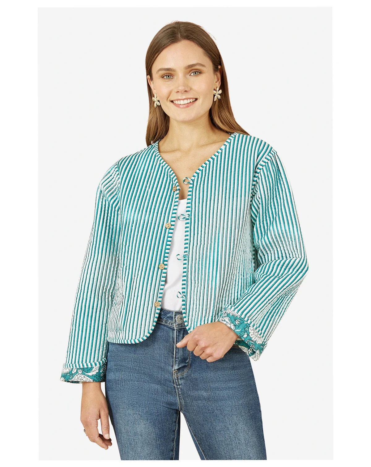 Women's Floral Patchwork Reversible Jacket