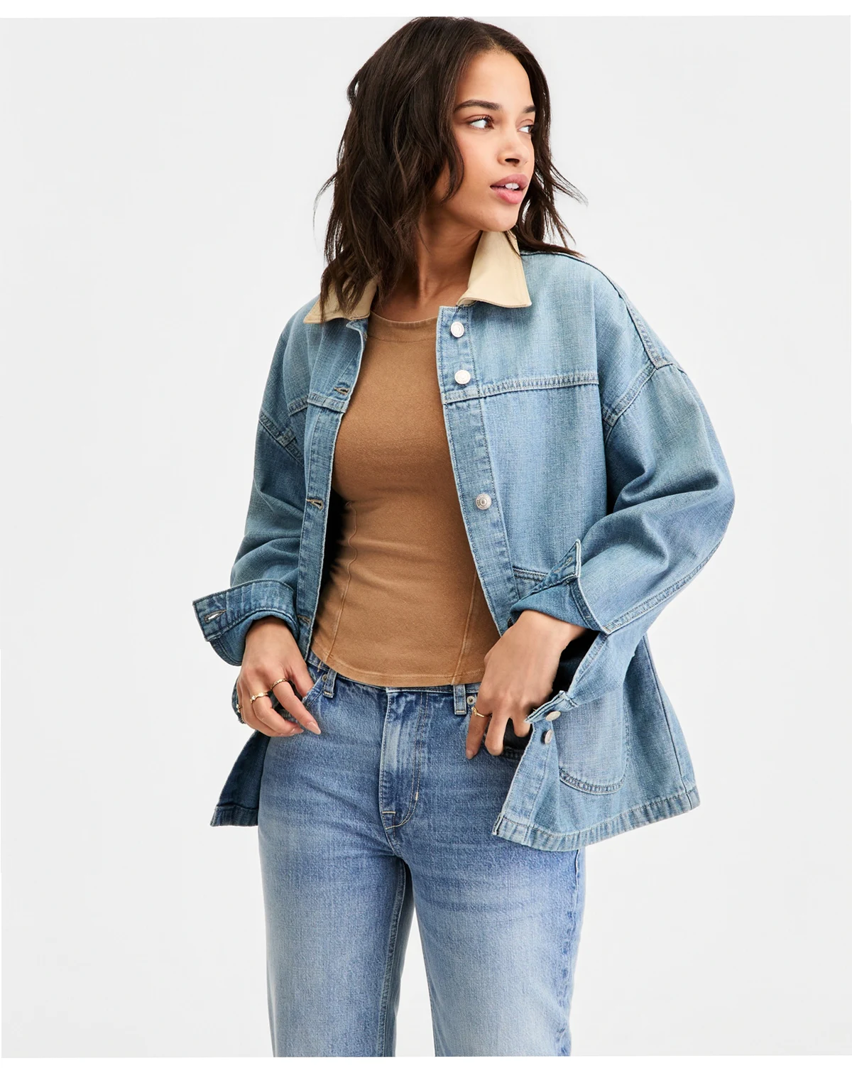 Women's Lemon Oversized Denim Jacket