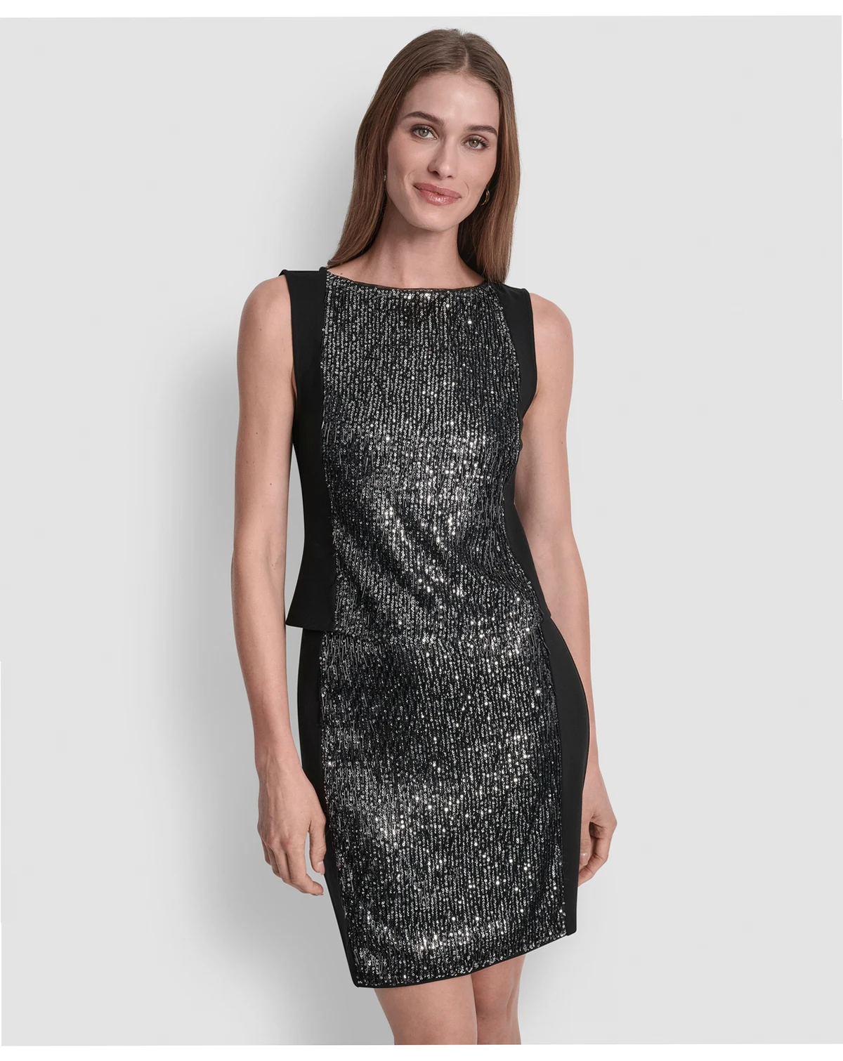 Women's Sequin Panel Sleeveless Top