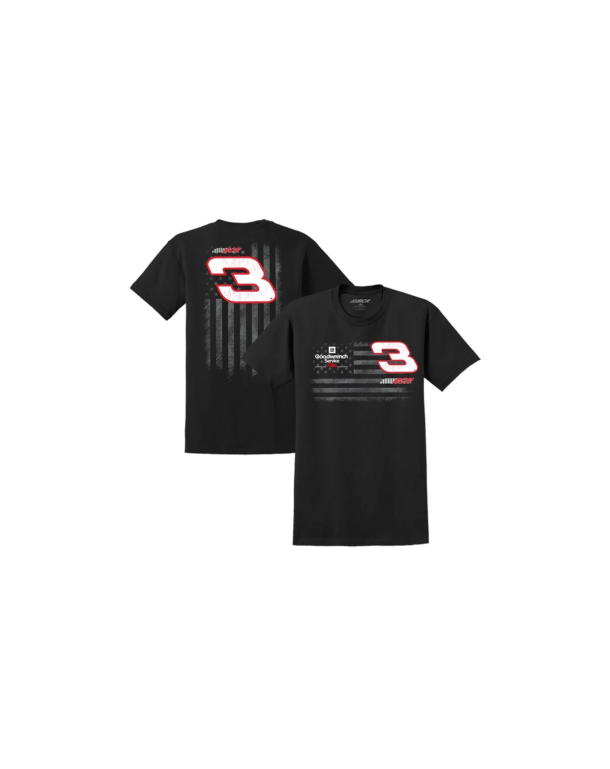 Men's Black Dale Earnhardt Flag Tri-Blend T-Shirt