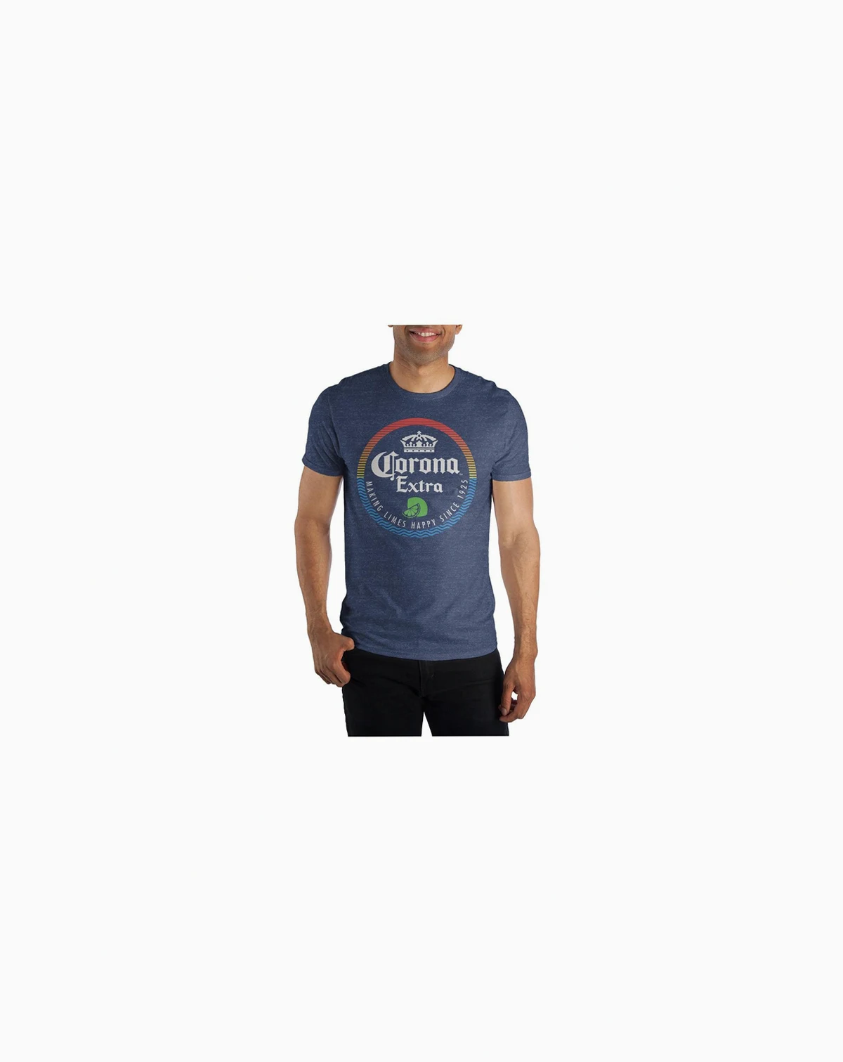 Men's Limes Happy Navy T-Shirt-2X