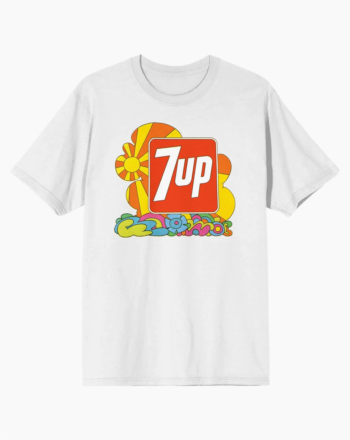 Men's Logo Colorful doodle White Short Sleeve Adult T-Shirt