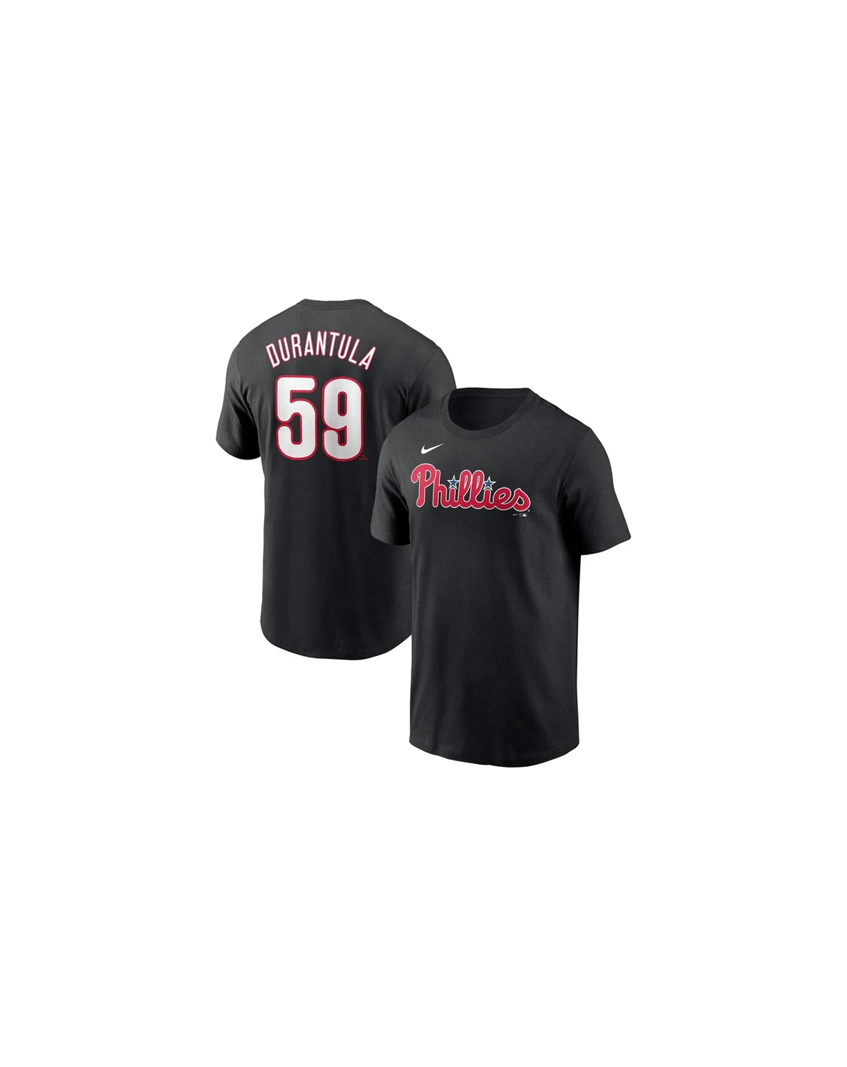Men's Jhoan Duran Black Philadelphia Phillies Name Number Player Nickname T-Shirt