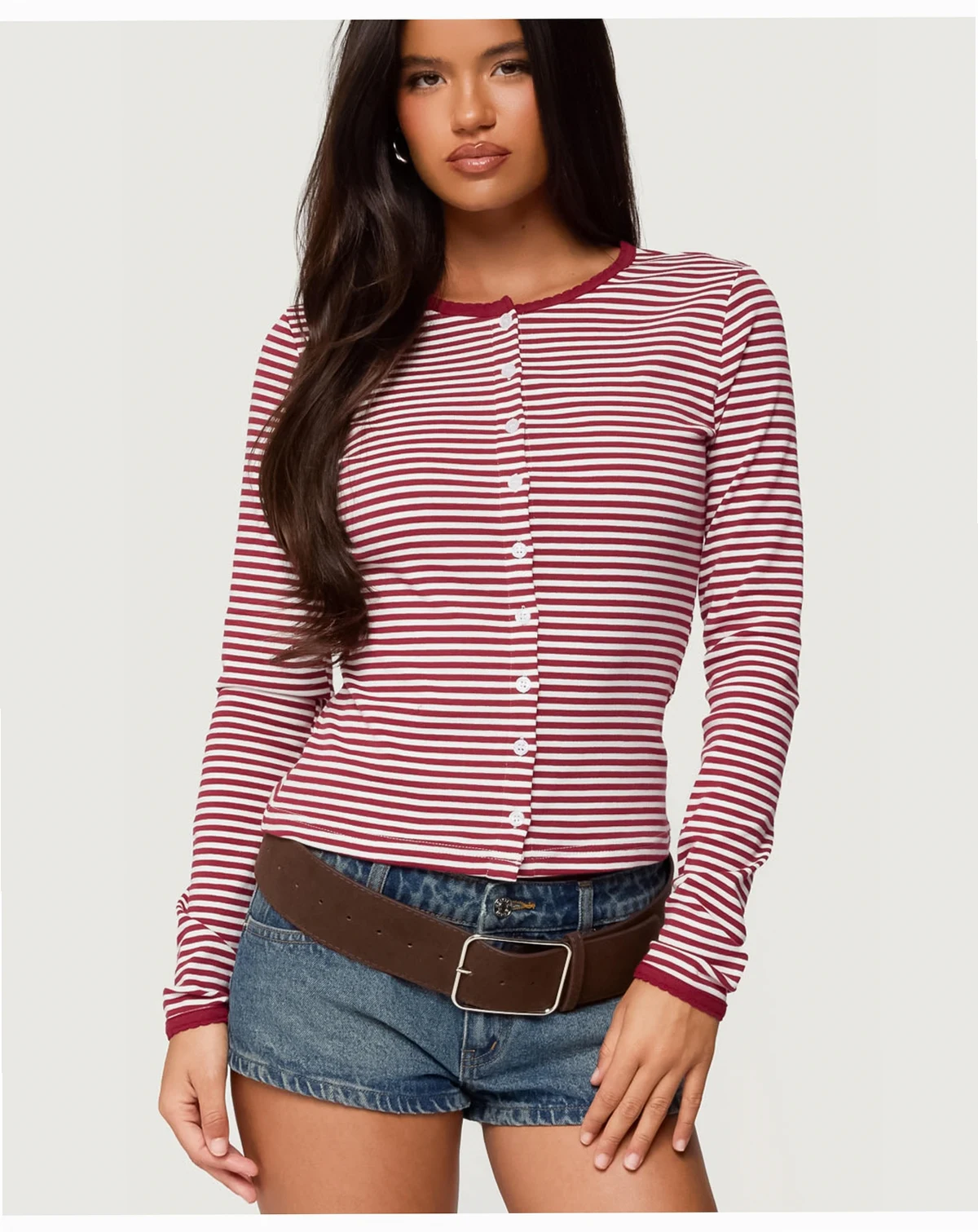 Women's Rayla Striped Button Up Top