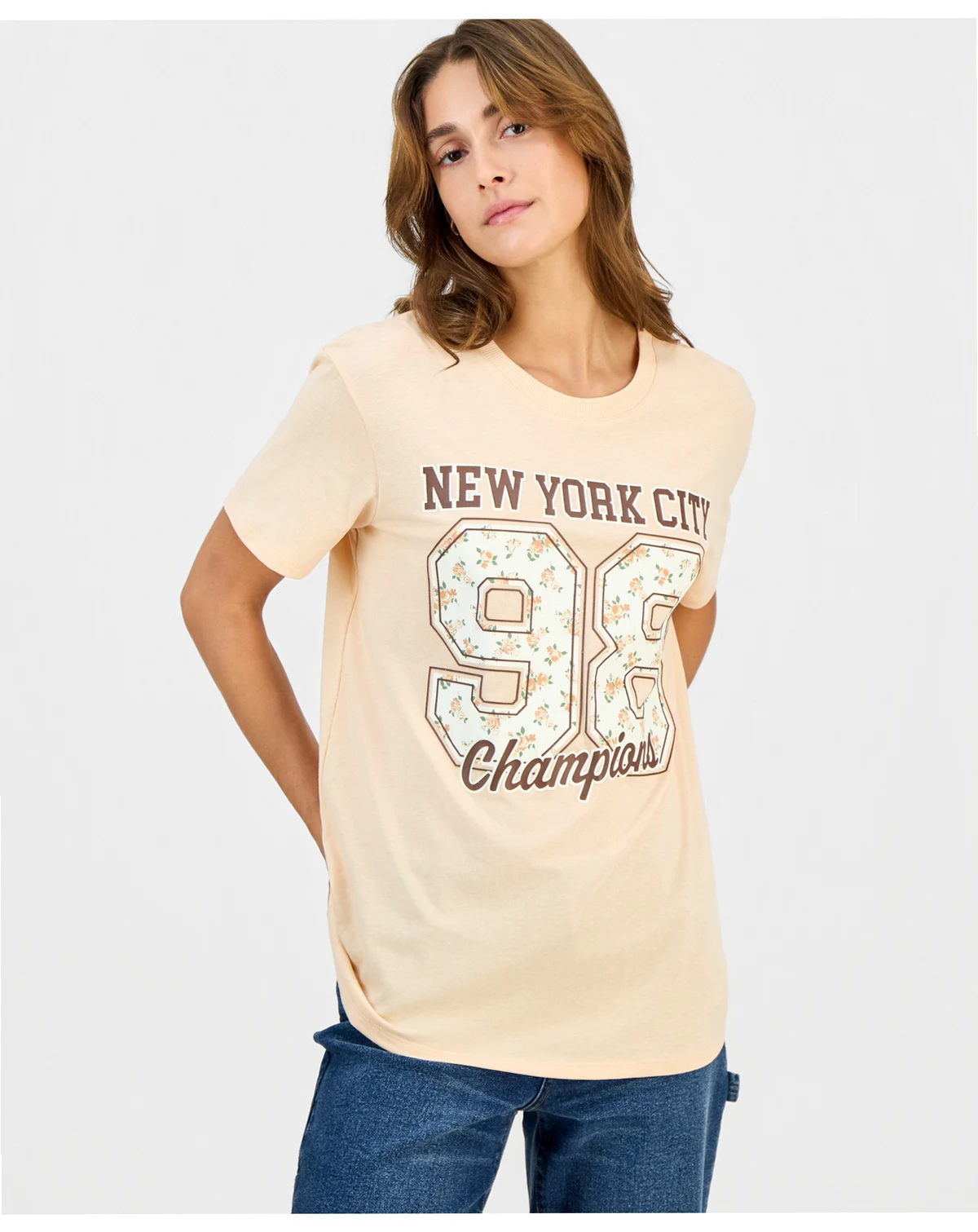Juniors' NYC Champs 98 Crewneck Tee