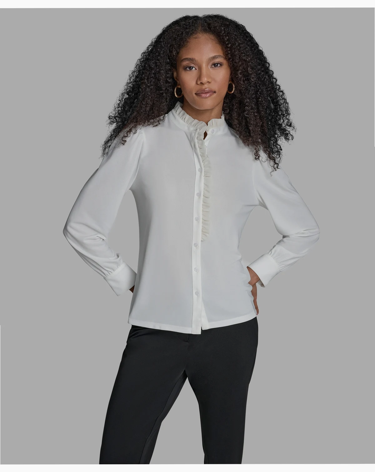 Long Sleeve Ruffle Blouse