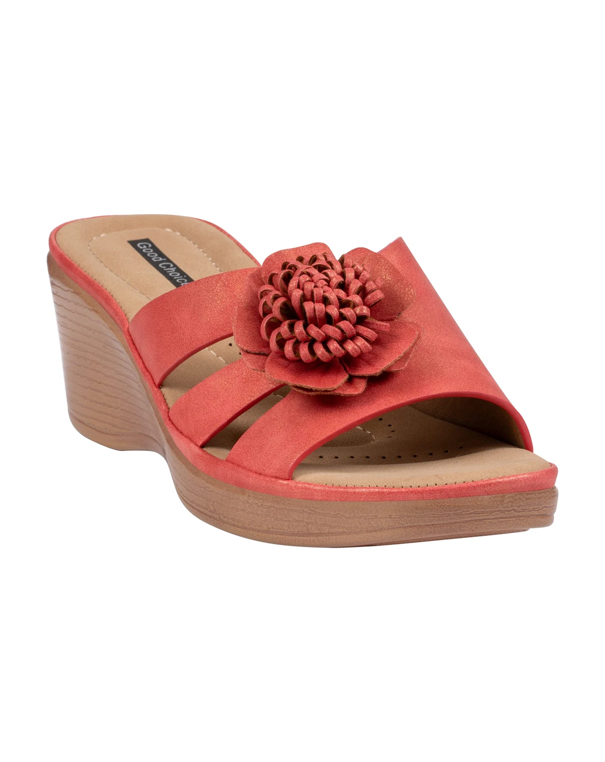 Women's Jenna Floral Slip-On Wedge Sandals