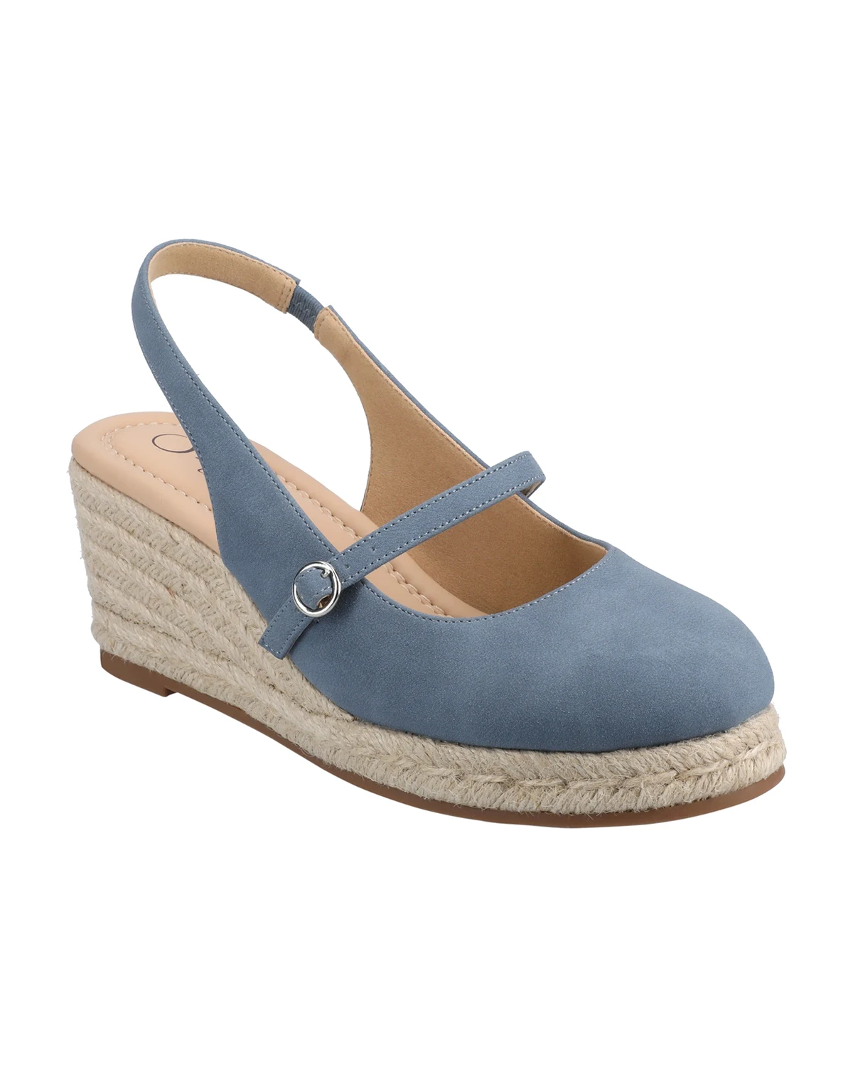Journee Women's Asmyna Slingback Mary Jane Espadrille Wedges