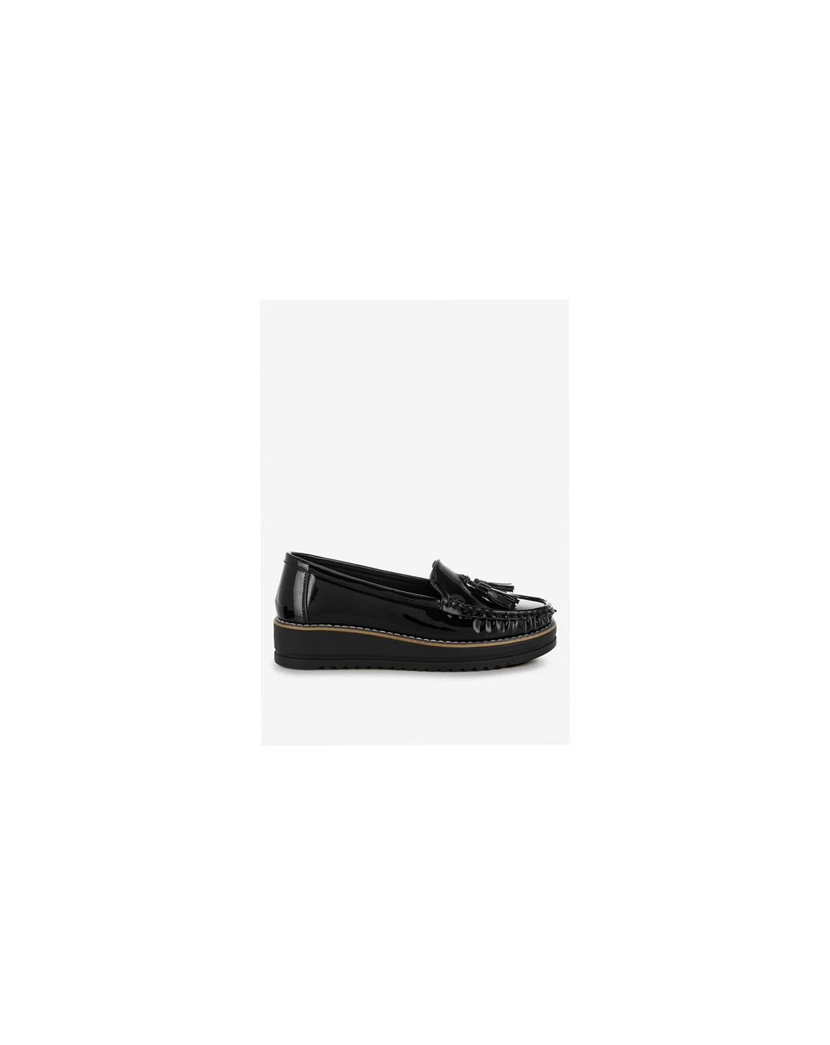 Womens Strelka Tassel Detail Flatform Loafers