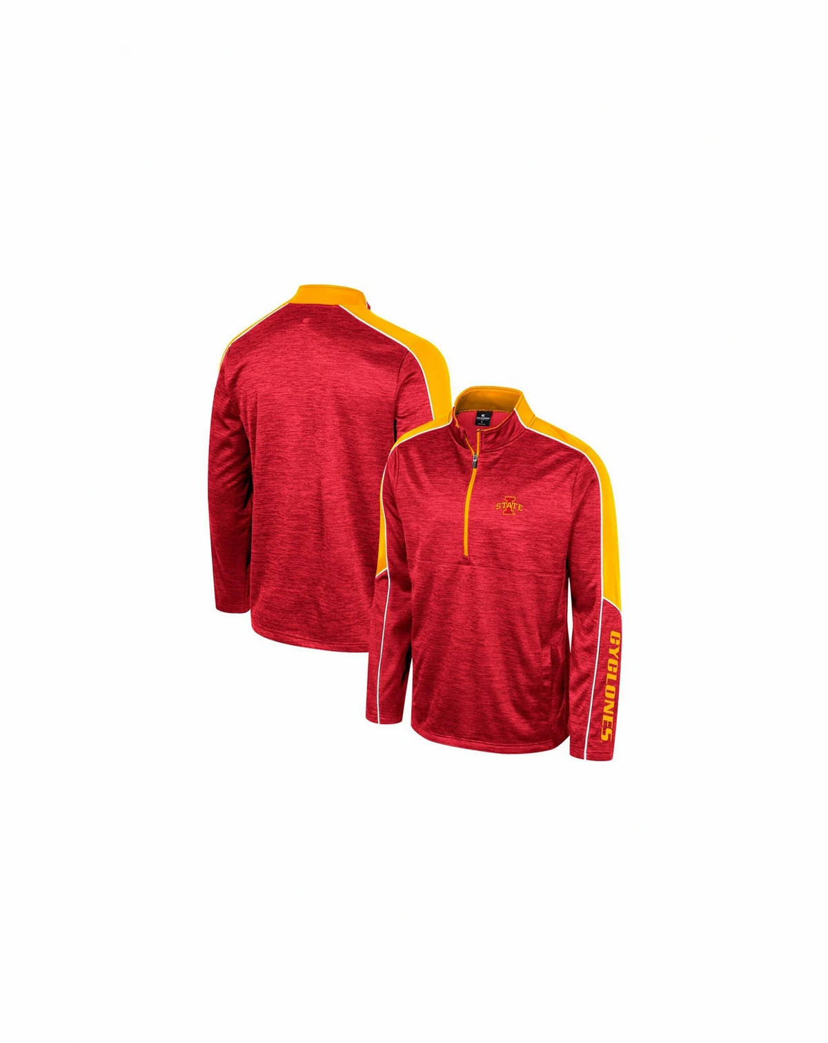 Men's Cardinal Iowa State Cyclones Marled Half-Zip Jacket