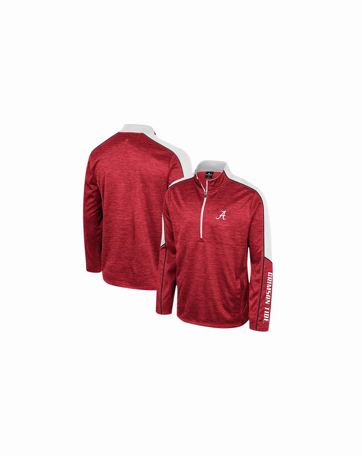 Men's Crimson Alabama Crimson Tide Marled Half-Zip Jacket