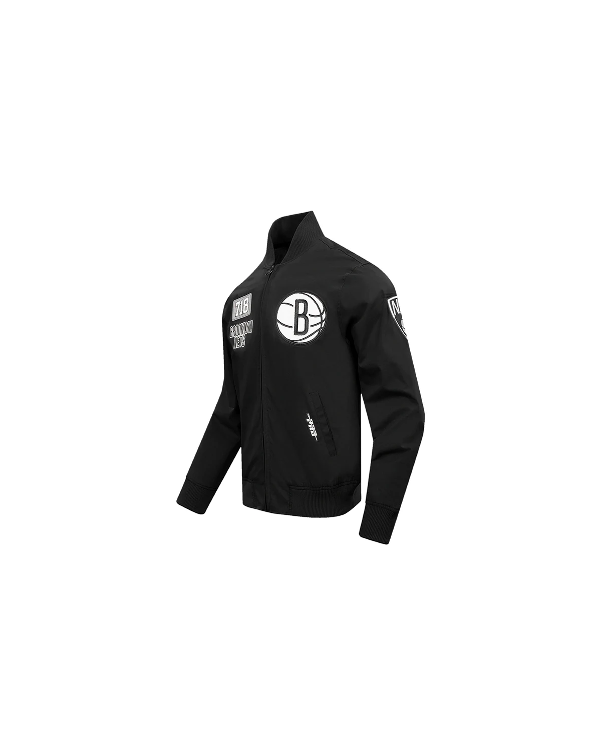 Men's Black Brooklyn Nets Area Code Twill Full-Zip Jacket