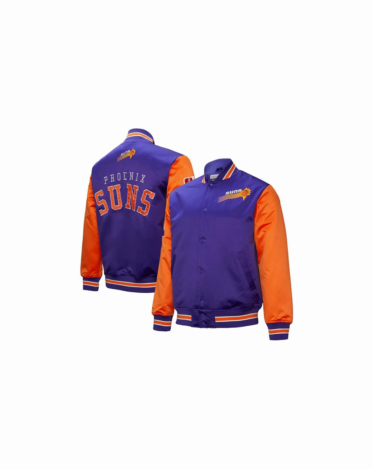 Men's Purple Phoenix Suns Hardwood Classic Primetime Full-Snap Satin Jacket