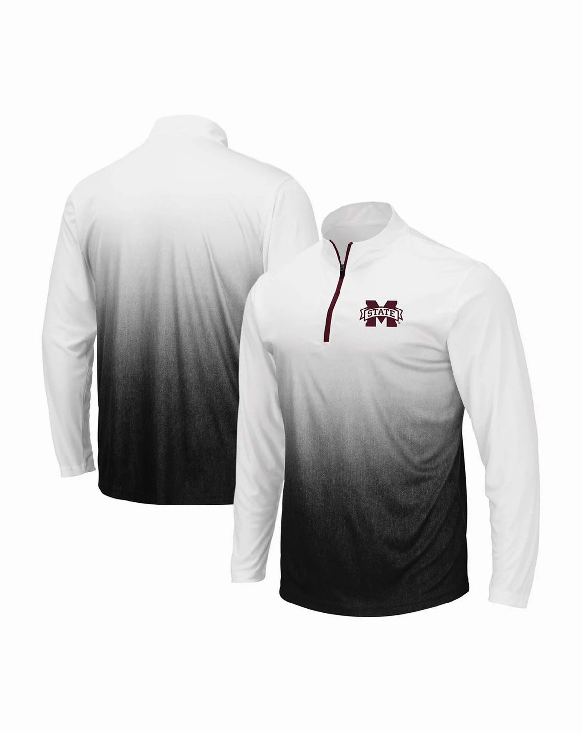 Men's Gray Mississippi State Bulldogs Magic Team Logo Quarter-Zip Jacket